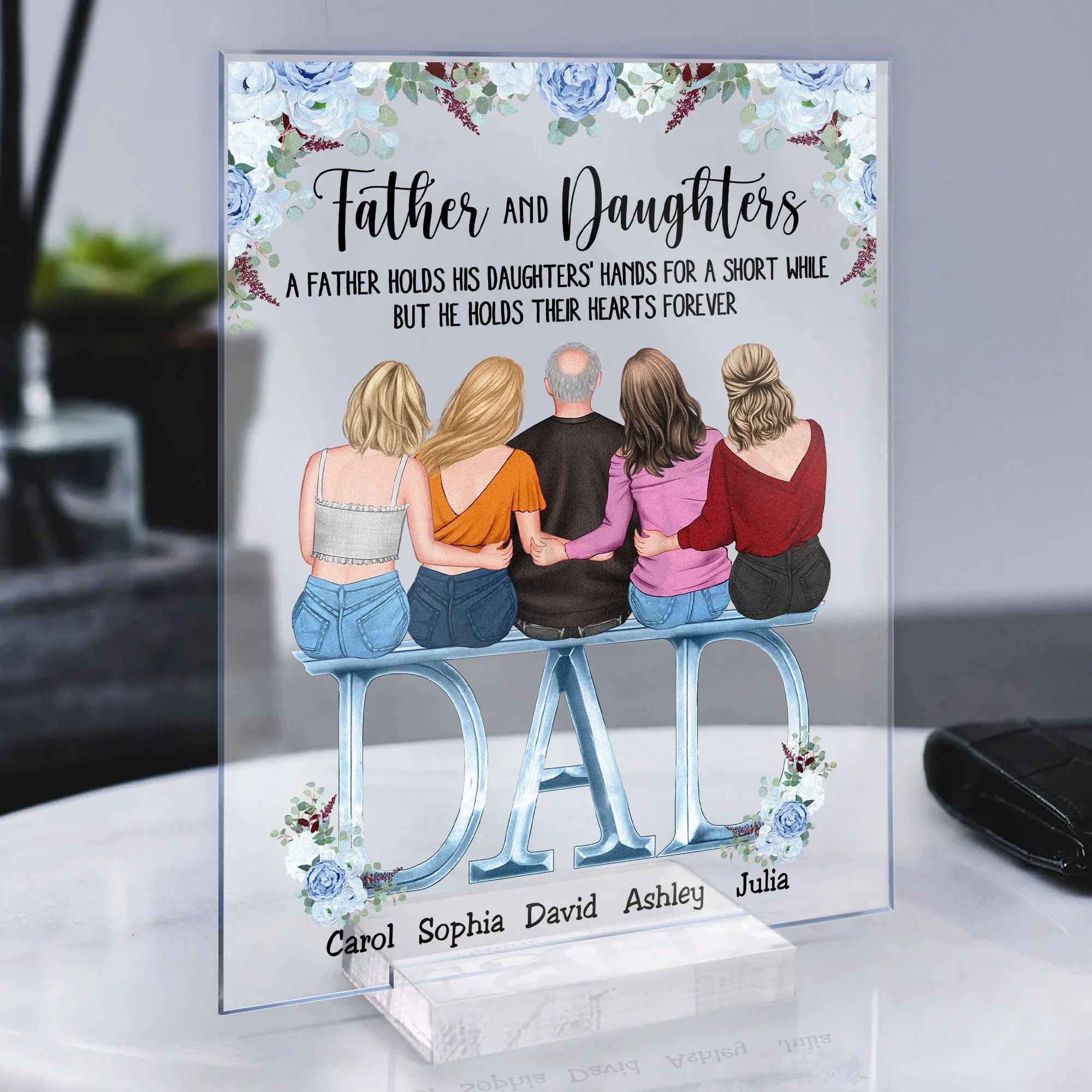 Ain't No Hood Like Fatherhood - Personalized Acrylic Plaque - Image 4