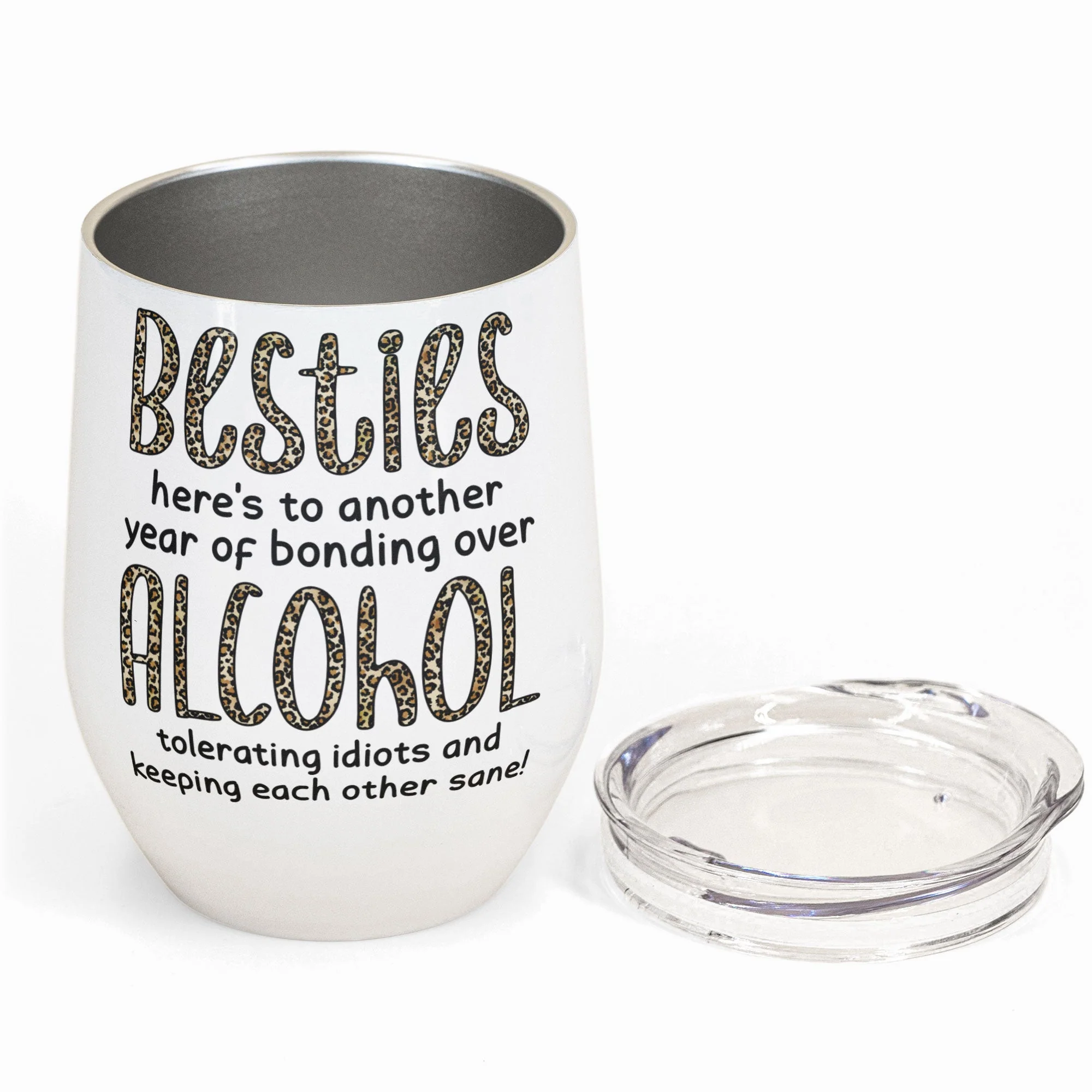 Alcohol Tolerating, Bonding Over, Keeping Each Other Sane - Personalized Wine Tumbler - Birthday Gift For Besties, Soul Sisters, Sistas, BFF, Friends - Drinking Friends - Image 4