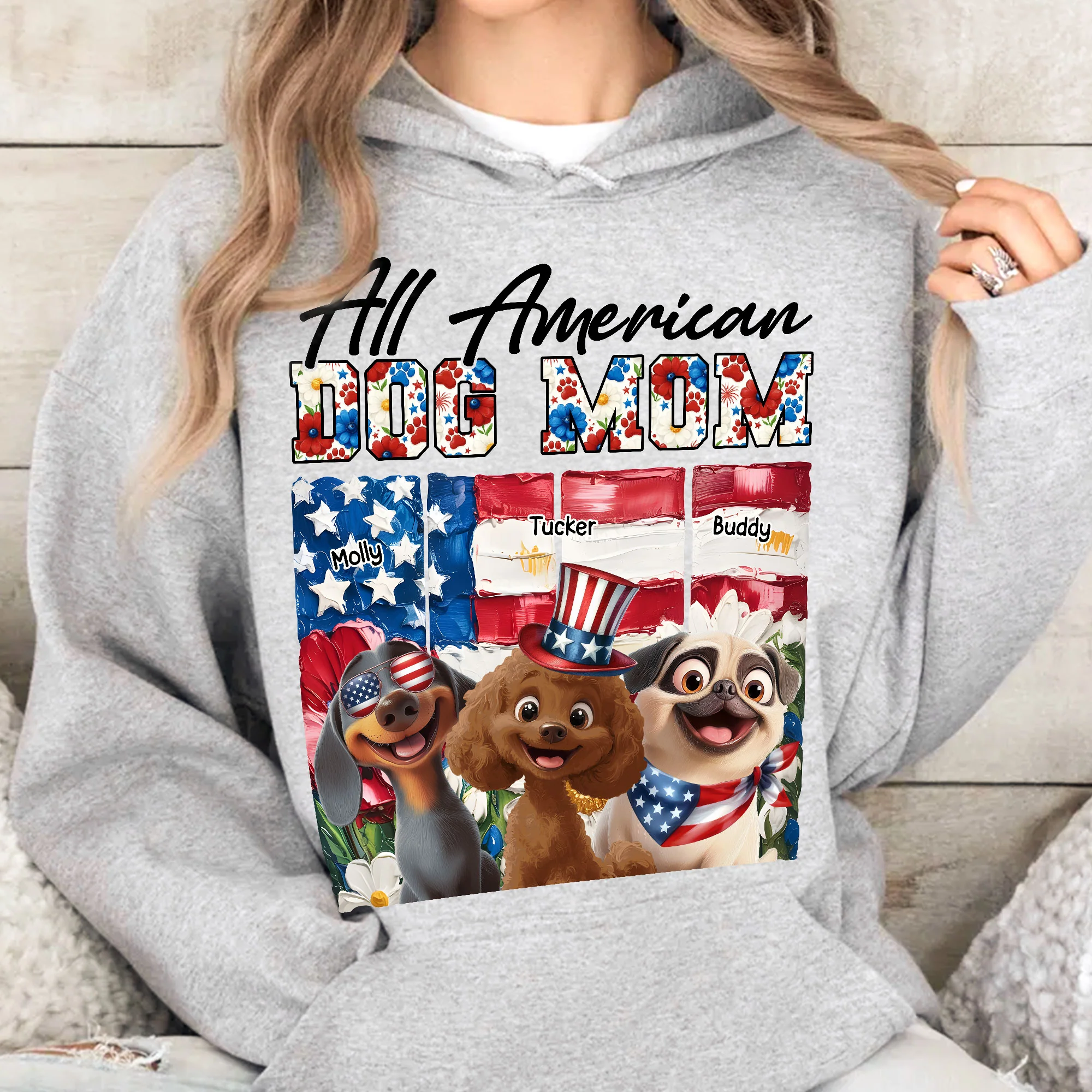 All American Dog Mom- Personalized Shirt - Image 6