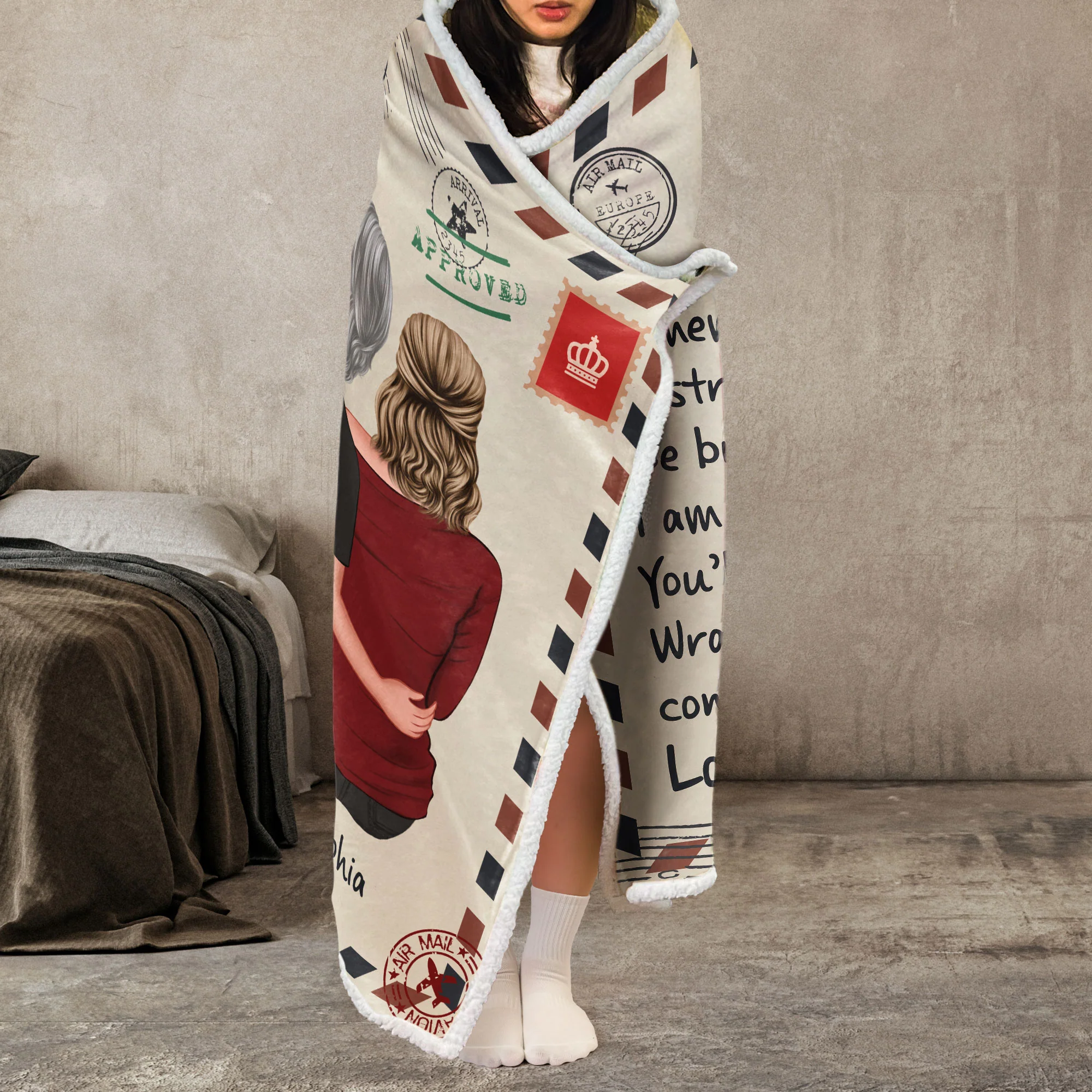 Always Be My Baby Girl - Personalized Wearable Blanket Hoodie - Image 3