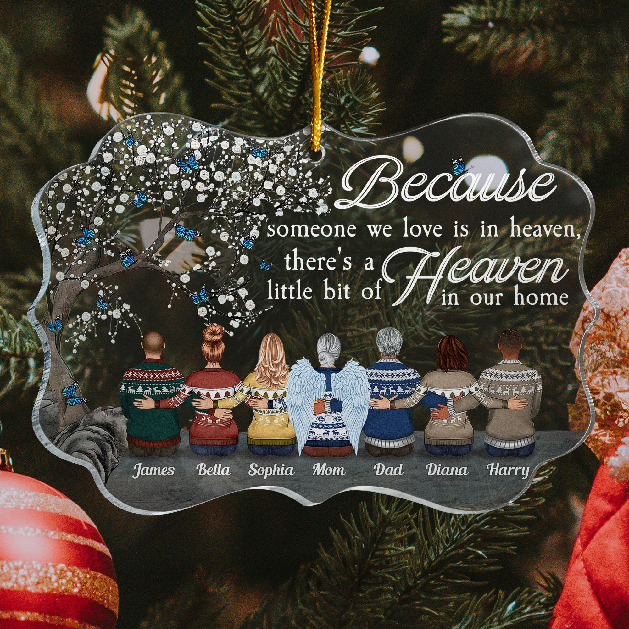Always Beside You - Personalized Memorial Ornament - Image 3