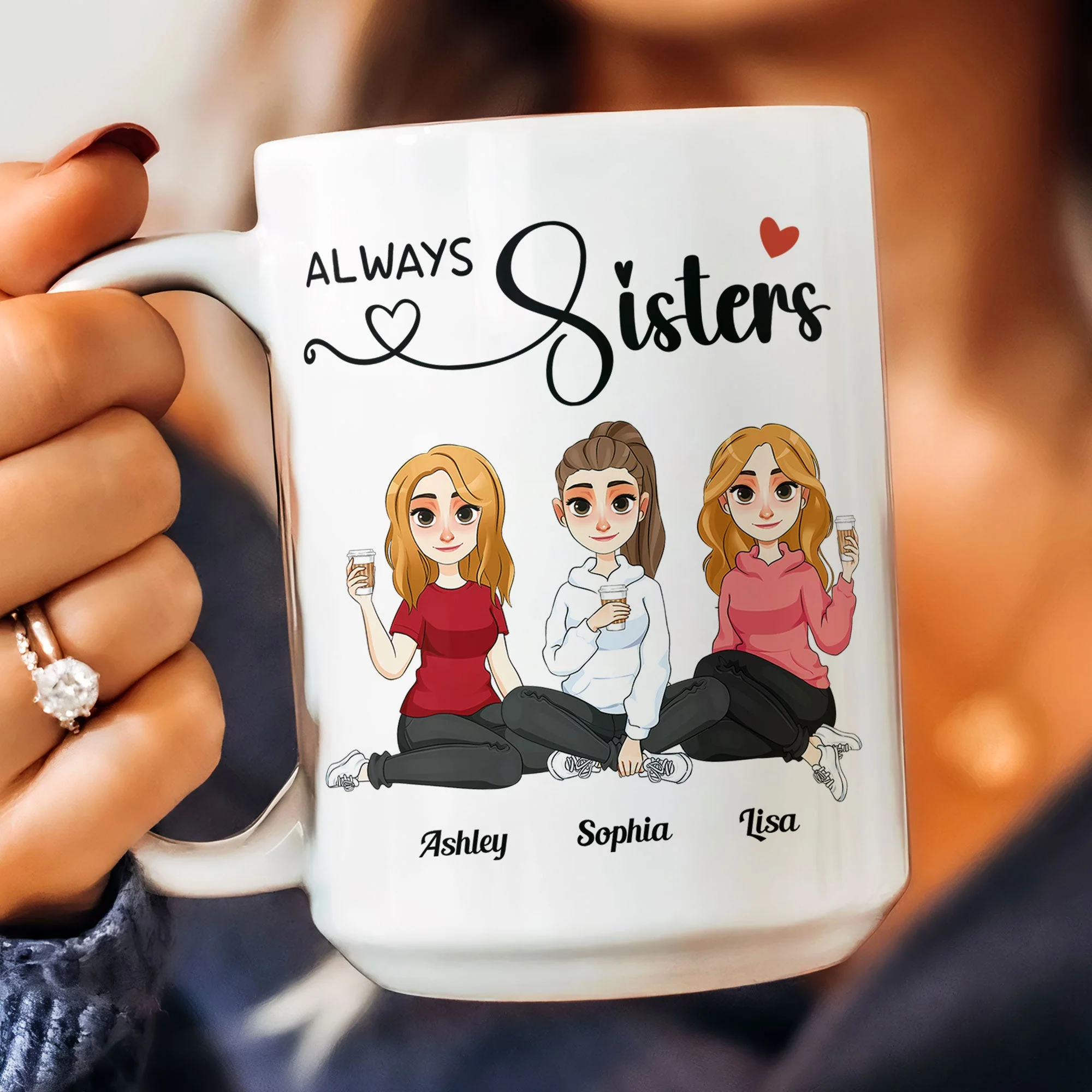 Always Sisters - Personalized Mug - Image 8