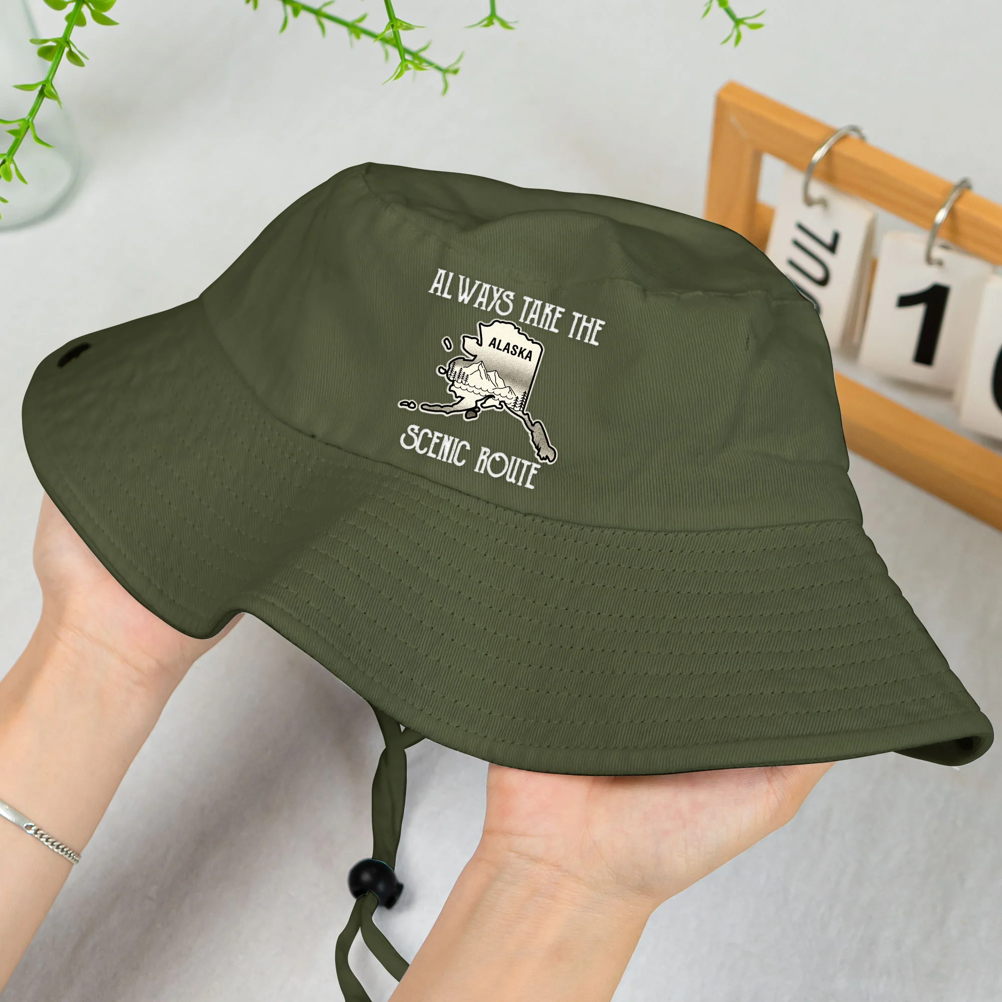 Always Take The Scenic Route States Map - Personalized Bucket Hat - Image 7