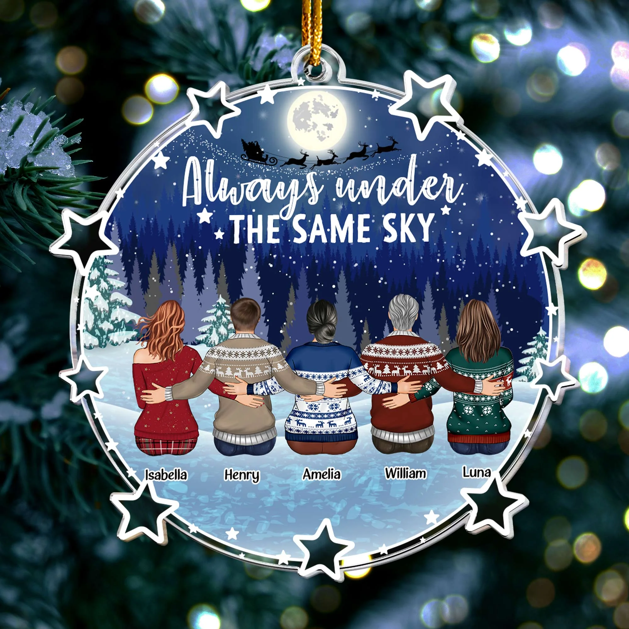 Always Under The Same Sky - Personalized Acrylic Ornament - Image 4