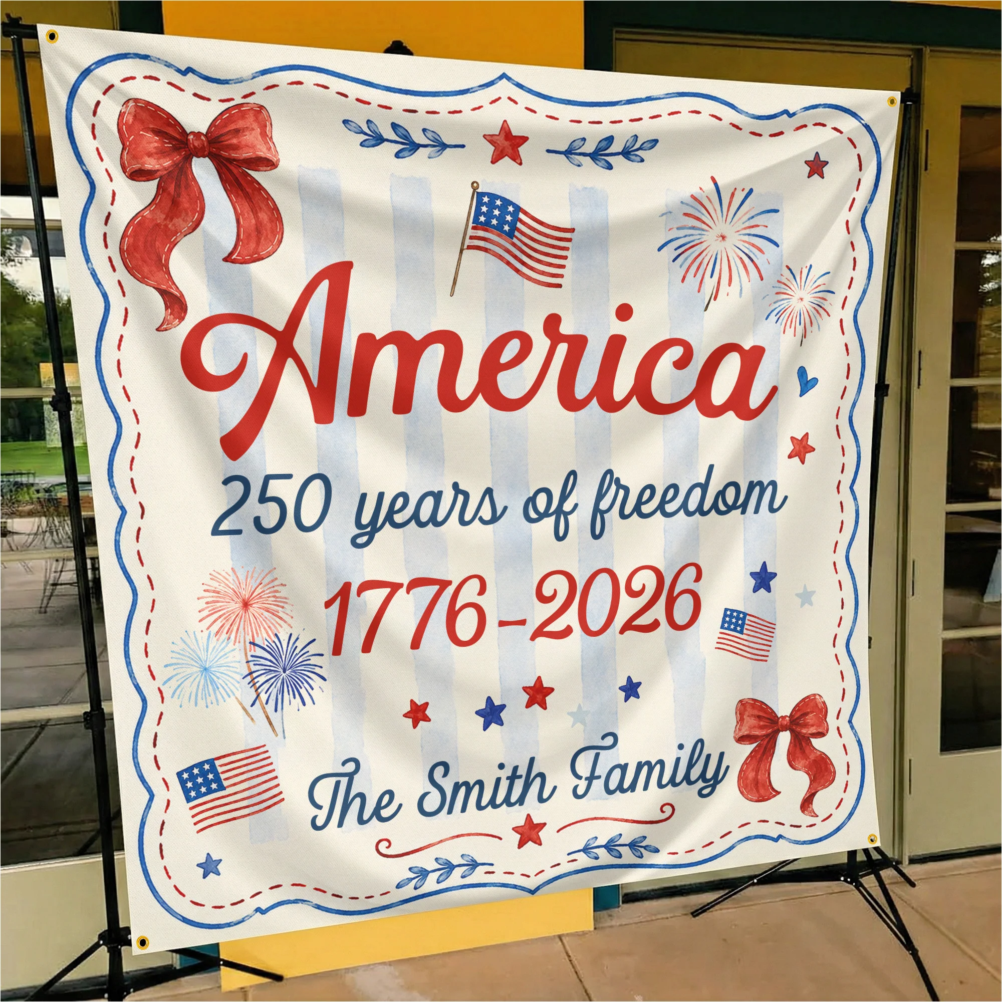 America 250 Years Of Freedom - Personalized Backdrop - Image 5