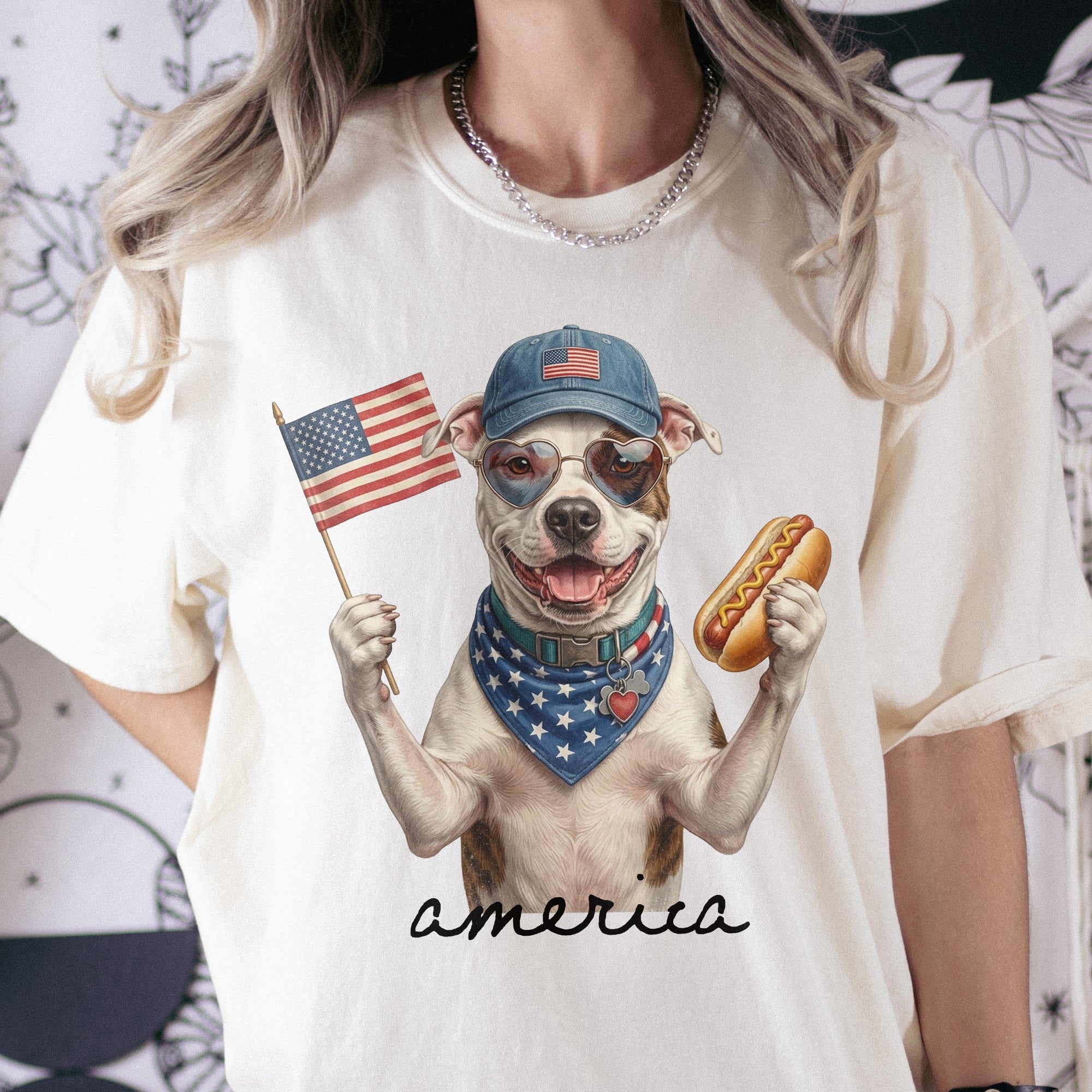 America Custom Pet Portrait Patriotic Funny Style 4th Of July Shirt - Personalized Shirt - Image 4
