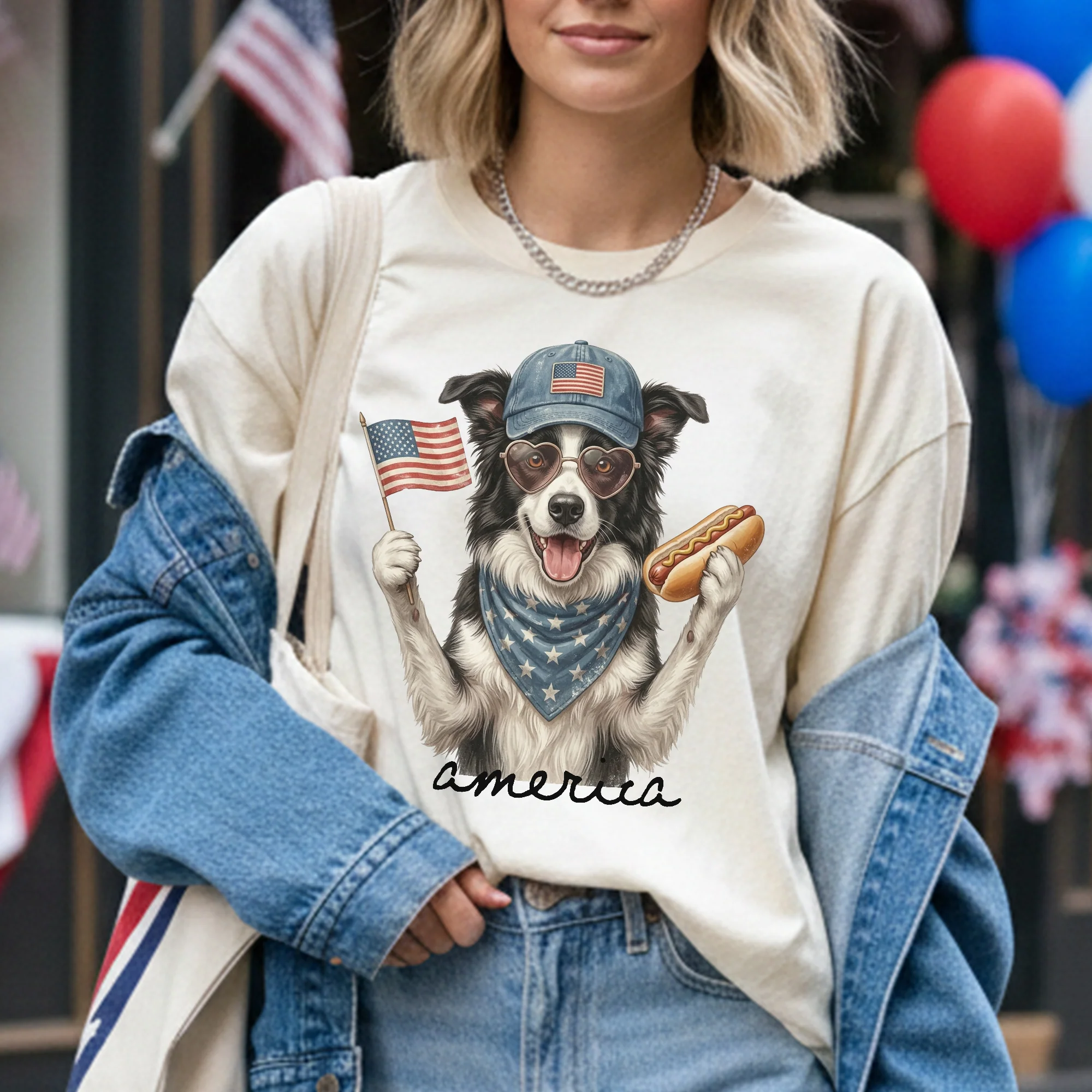 America Custom Pet Portrait Patriotic Funny Style 4th Of July Shirt - Personalized Shirt - Image 5