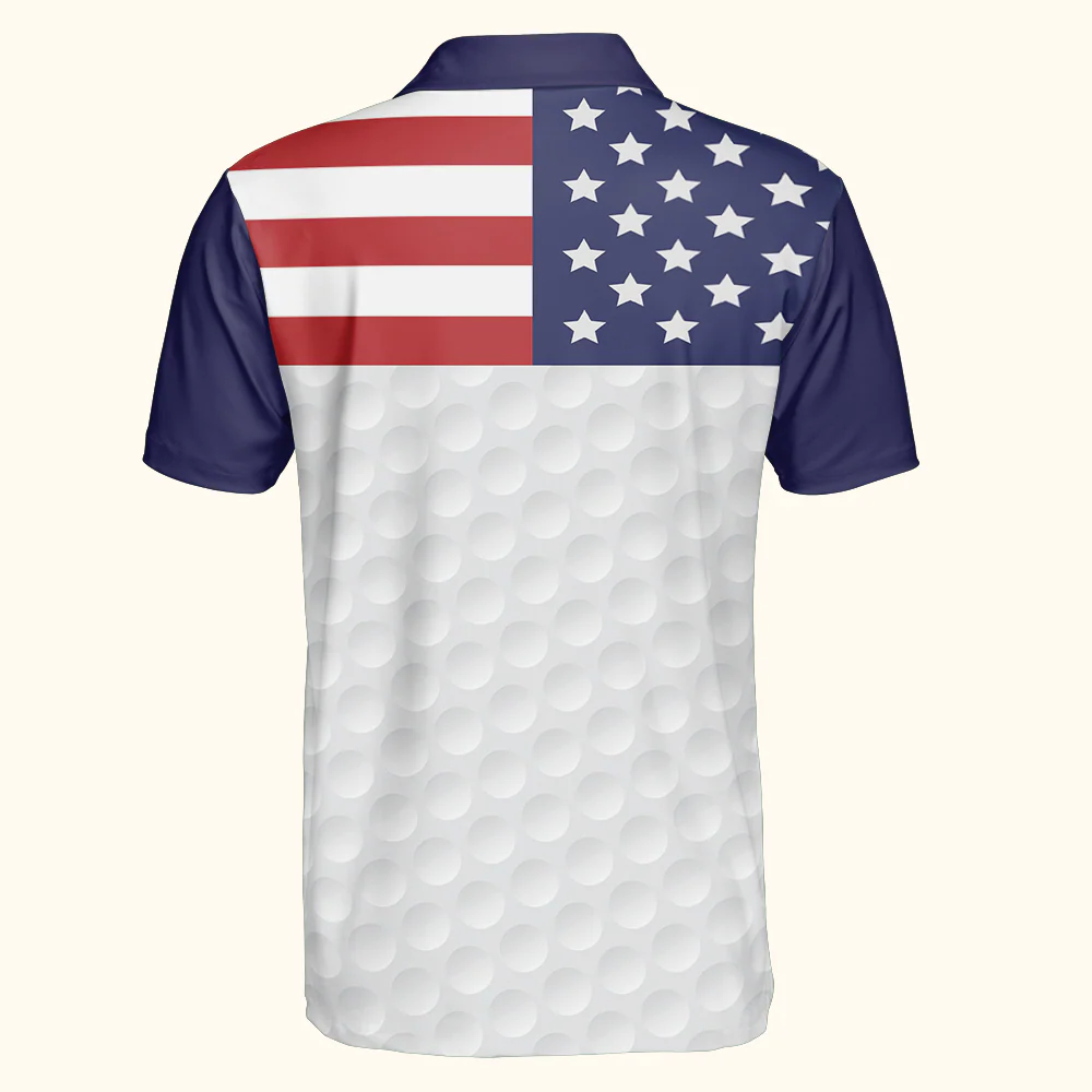 American Flag USA Gift For Golf Lovers Men Women - Custom Golf Shirt - Image 5