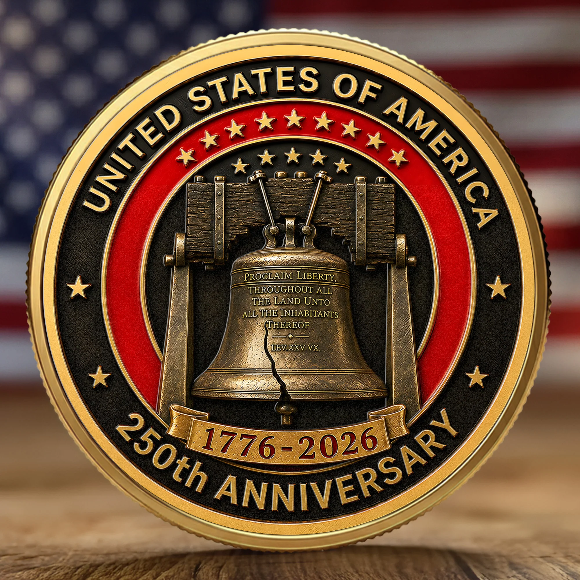 American Symbol 250 Years Of Freedom Liberty Bell - Coin - Image 8