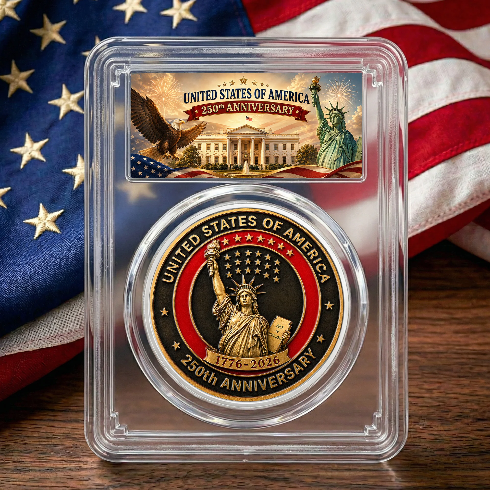 American Symbol 250 Years Of Freedom Statue Of Liberty - Coin - Image 11