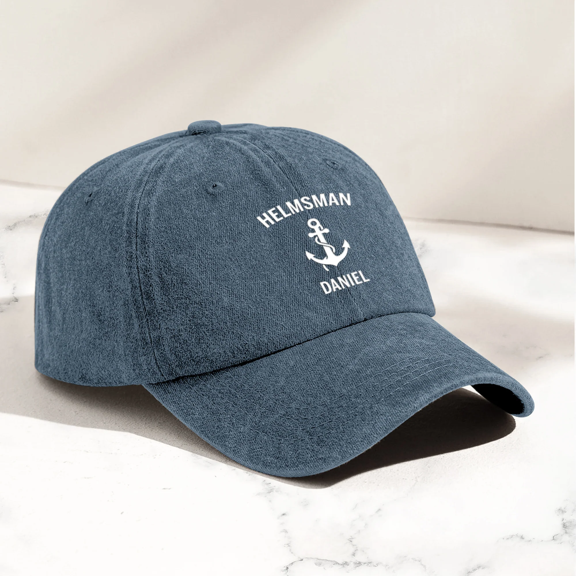 Anchor Compass Sailing Boat, Nautical - Personalized Cap - Image 2