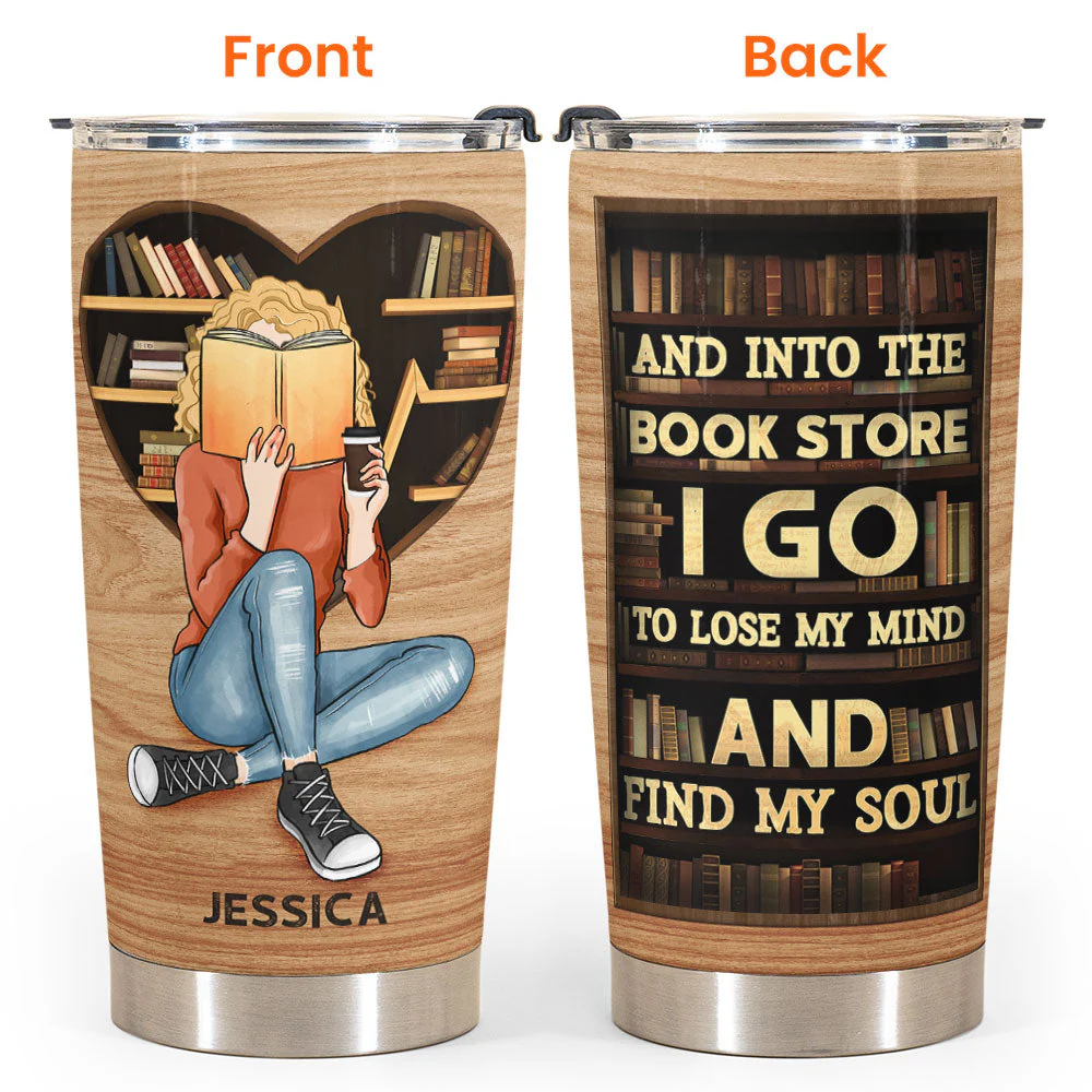 And Into The Book Store I Go To Lose My Mind  - Personalized Tumbler  - Birthday Gift For Book Lover, Bookworms - Image 4