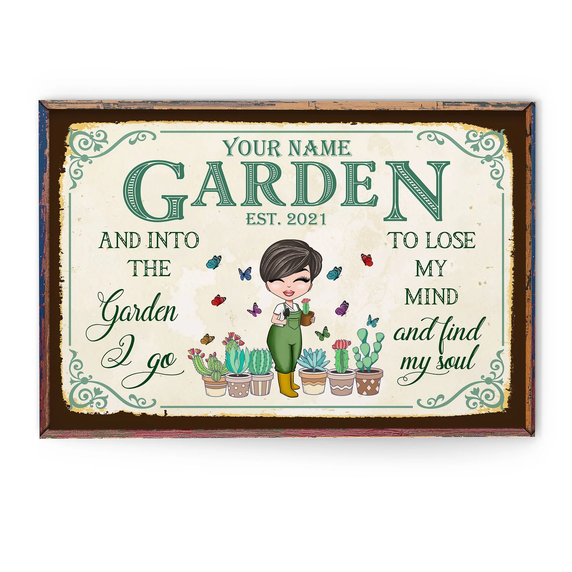 And Into The Garden I Go - Personalized Poster/Wrapped Canvas - Image 2