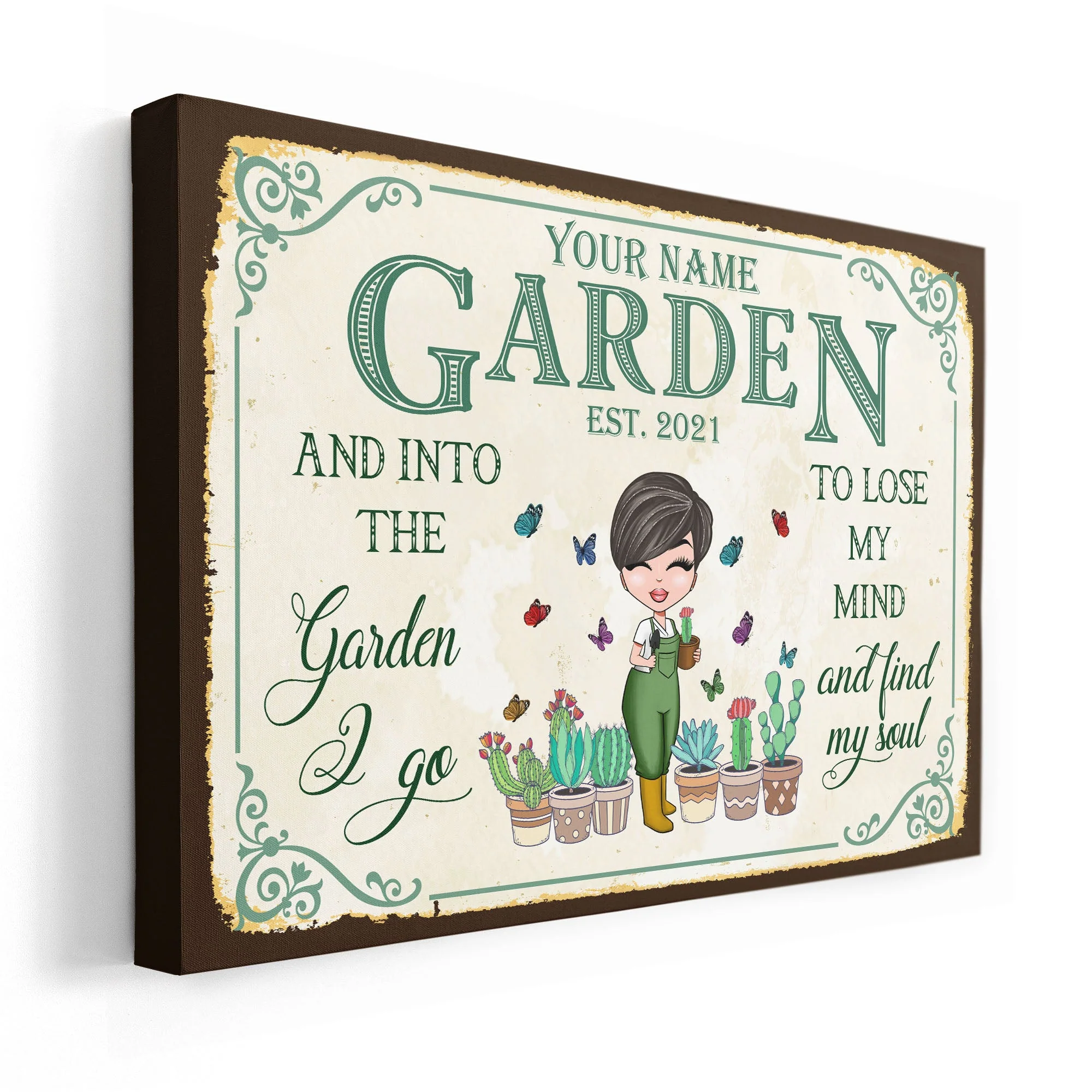 And Into The Garden I Go - Personalized Poster/Wrapped Canvas - Image 5