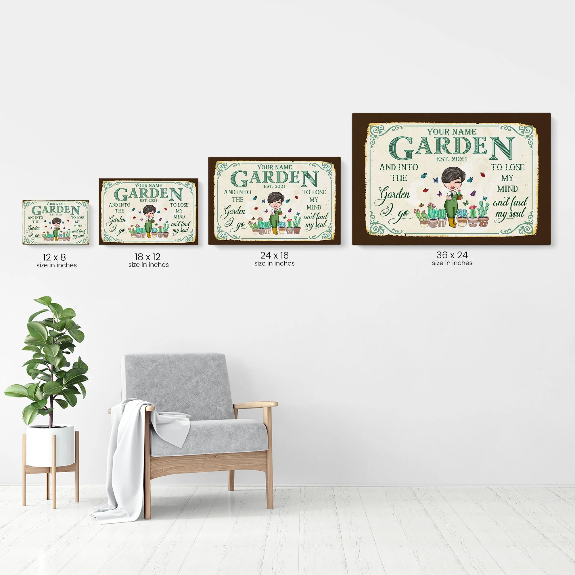 And Into The Garden I Go - Personalized Poster/Wrapped Canvas - Image 7