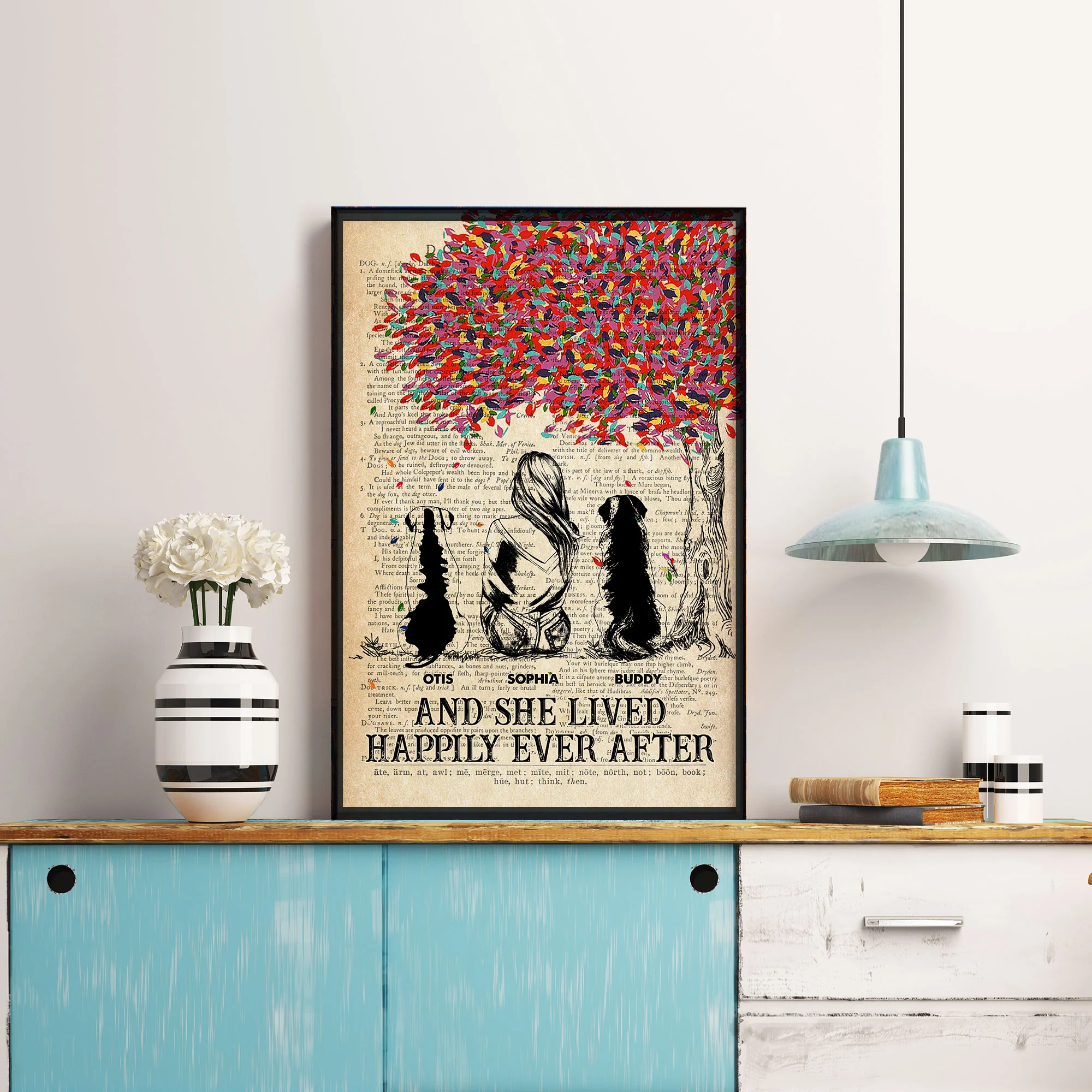 And She Lived Happily Ever After - Personalized Poster - Image 2