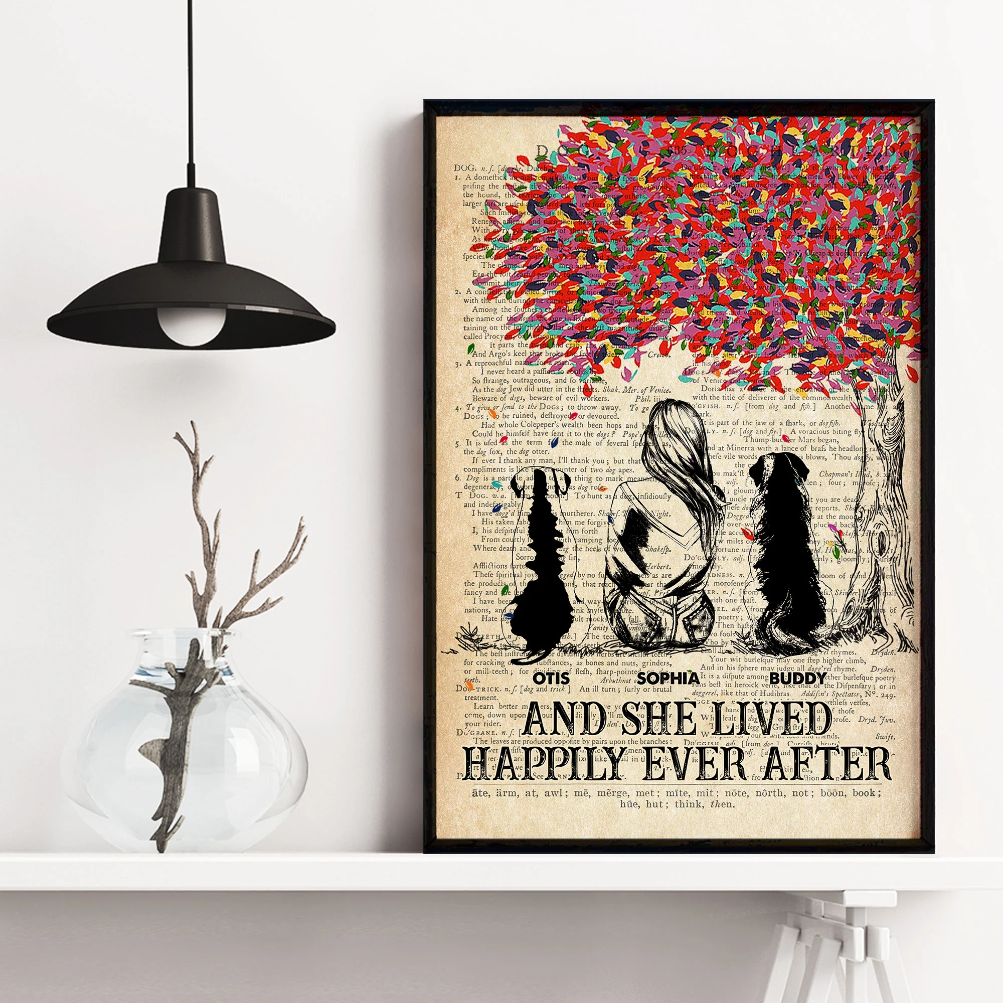 And She Lived Happily Ever After - Personalized Poster - Image 3