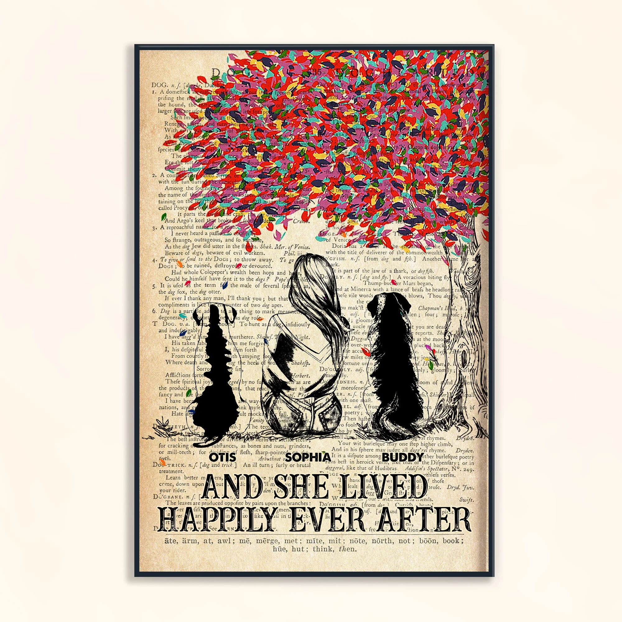 And She Lived Happily Ever After - Personalized Poster - Image 4