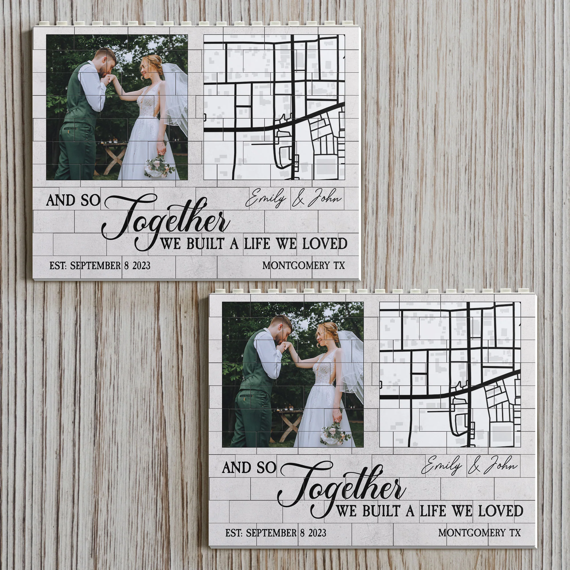 And So Together We Built A Life - Personalized Photo Building Brick - Image 6