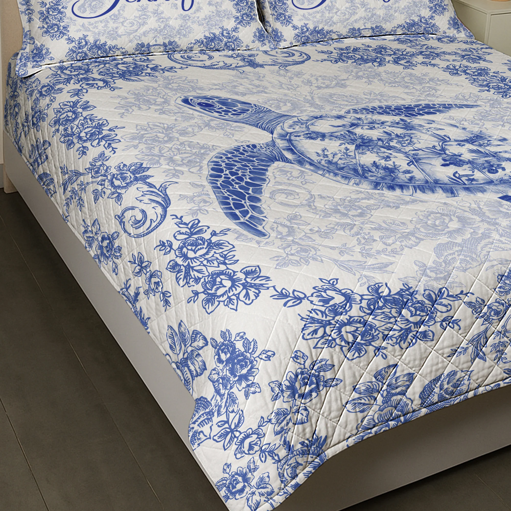 Animal Lovers Vintage Toile De Jouy - Custom Quilt Set - Image 6