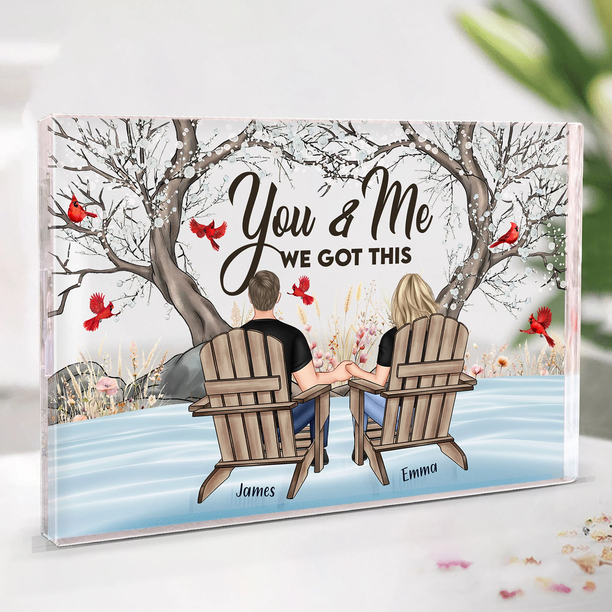 Anniversary Gift You & Me We Got This New Version - Personalized Acrylic Plaque - Image 2