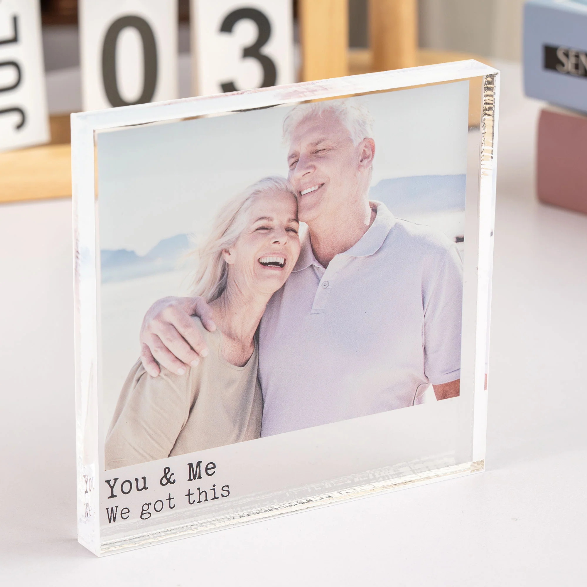 Anniversary Gift You & Me We Got This - Personalized Acrylic Photo Plaque - Image 2