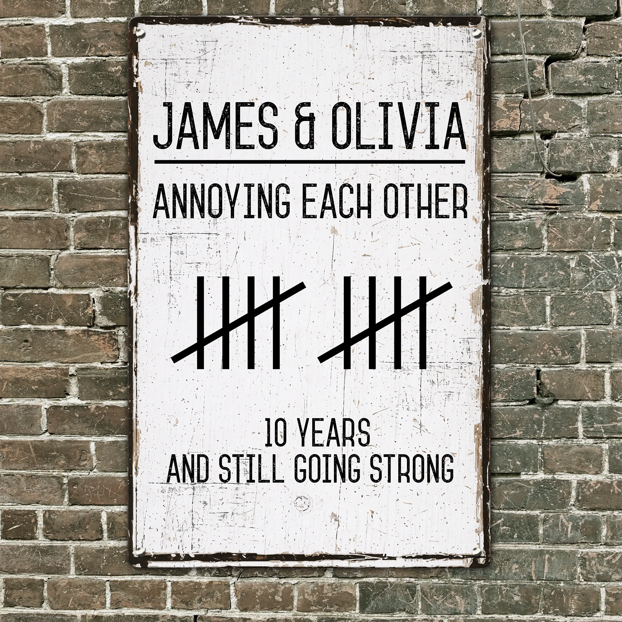 Annoying Each Other And Still Going Strong - Personalized Metal Sign - Image 2
