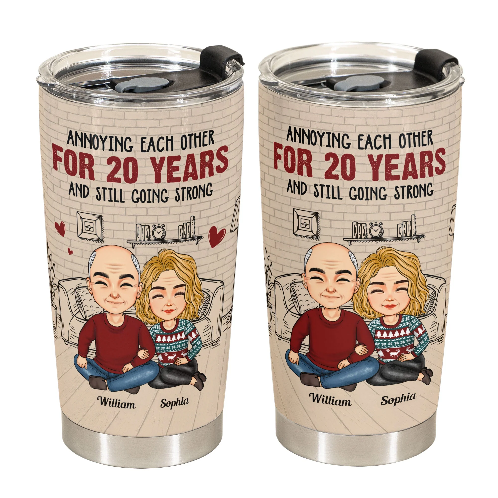 Annoying Each Other For Many Years - Personalized Tumbler Cup - Image 2