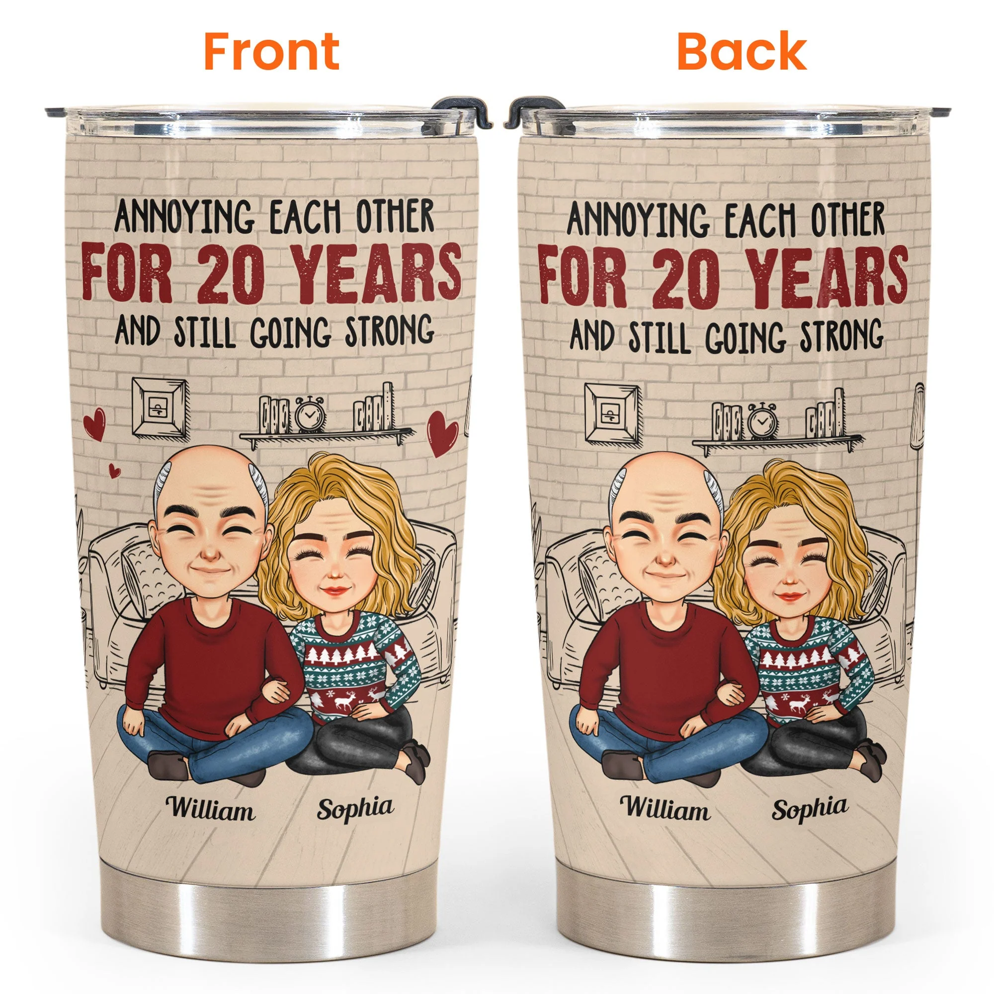 Annoying Each Other For Many Years - Personalized Tumbler Cup - Image 4