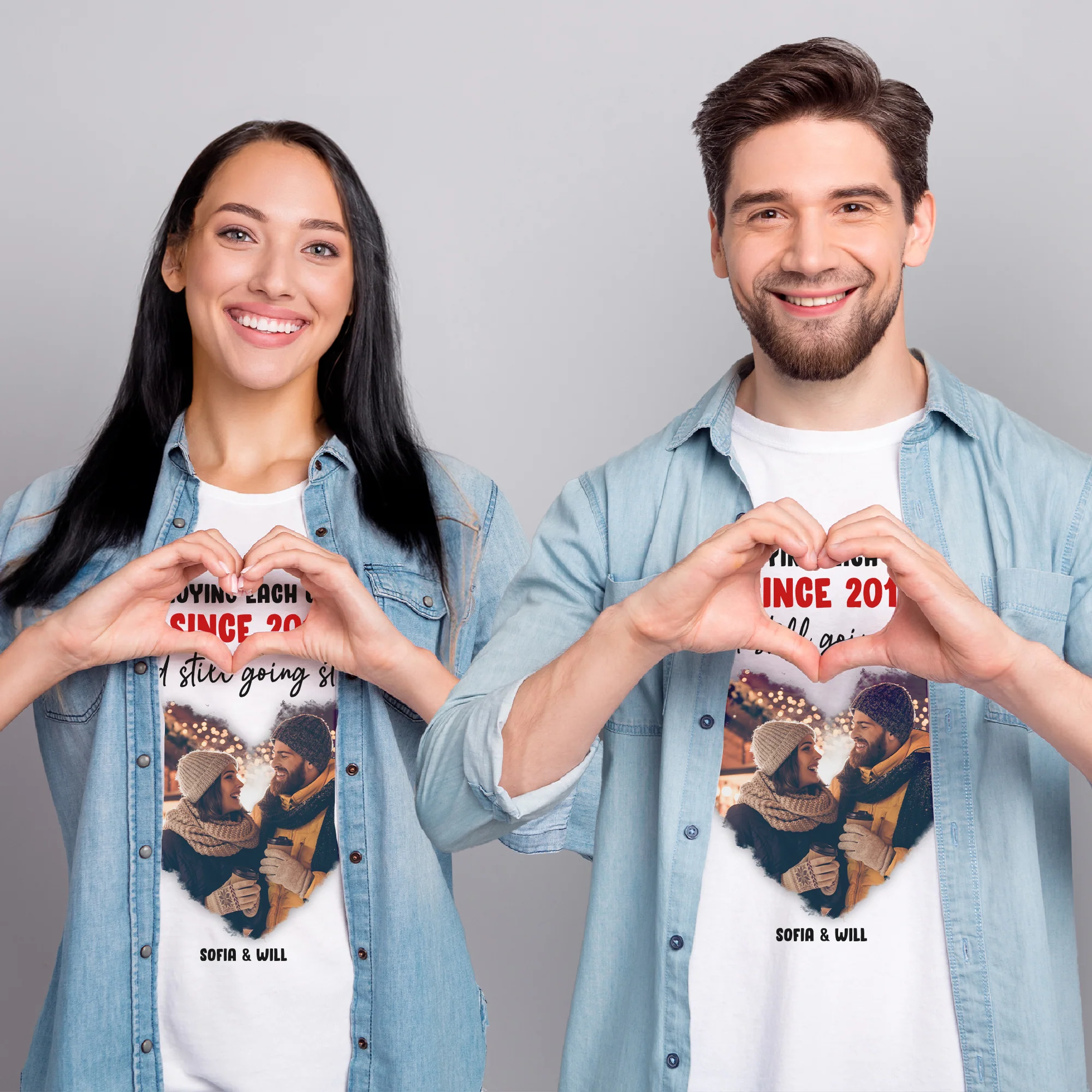 Annoying Each Other - Personalized Photo Matching Shirt - Image 5