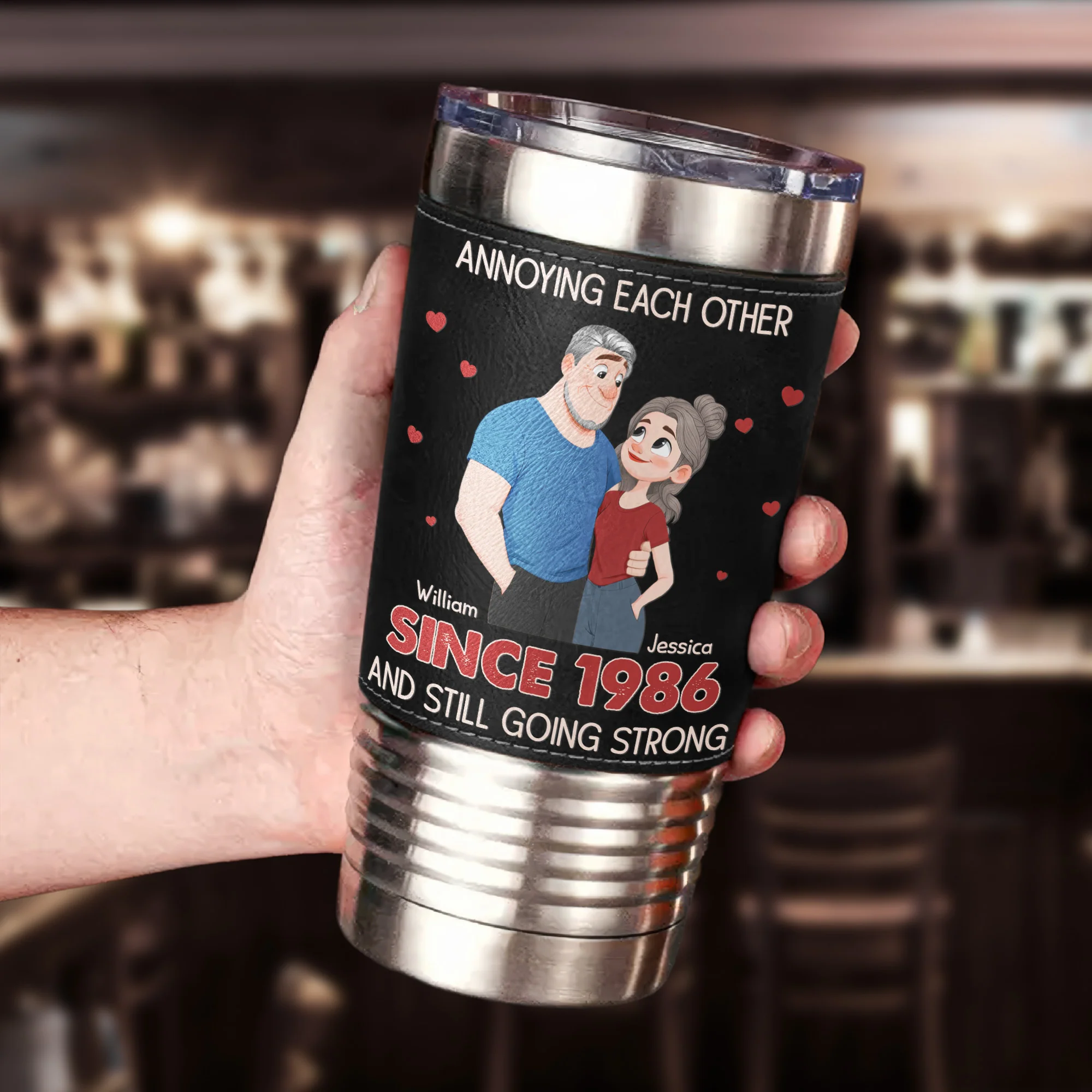 Annoying Each Other Since & Still Going Strong New Version - Personalized 20oz Tumbler - Image 4