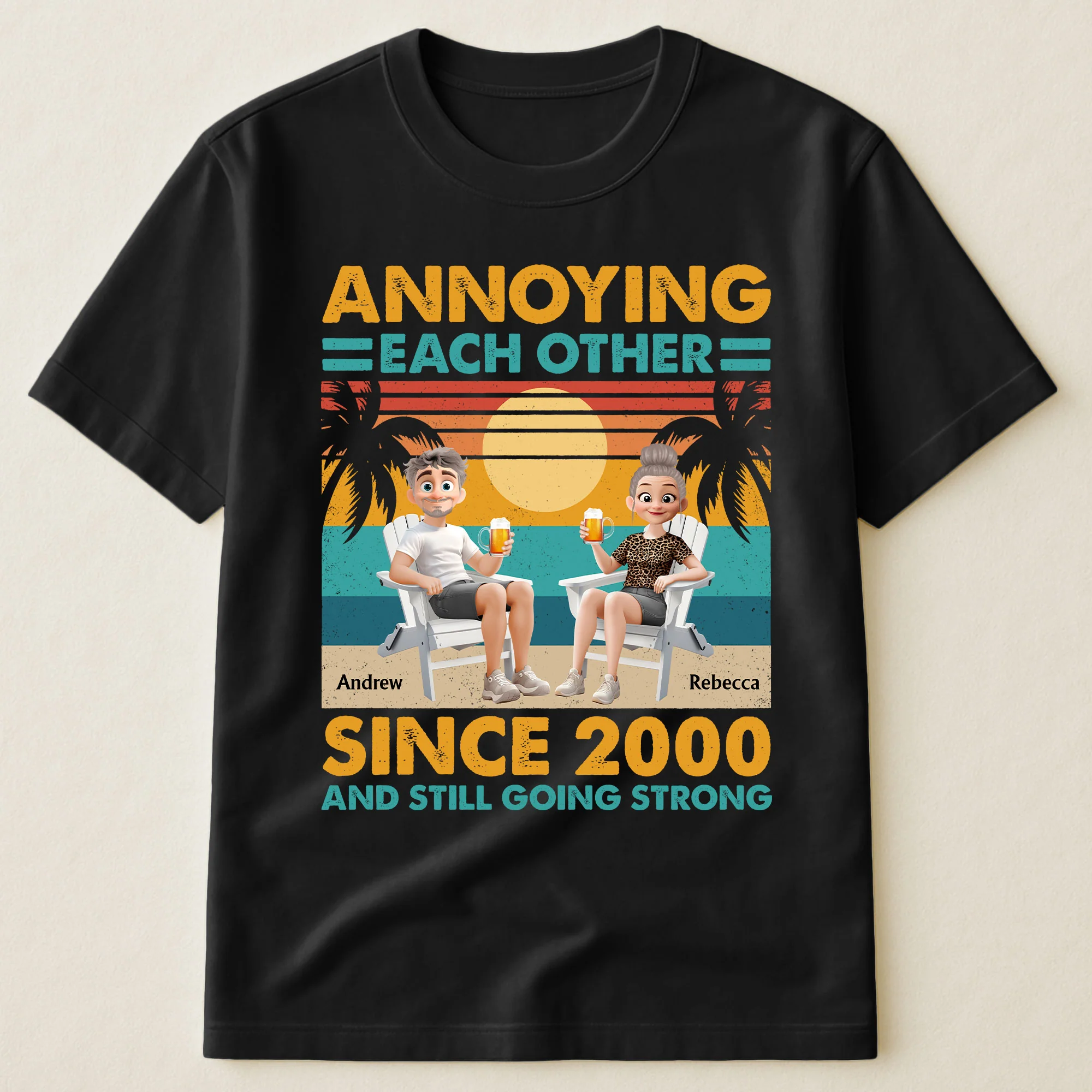 Annoying Each Other Since & Still Going Strong - Personalized Couple Matching Shirts - Image 2
