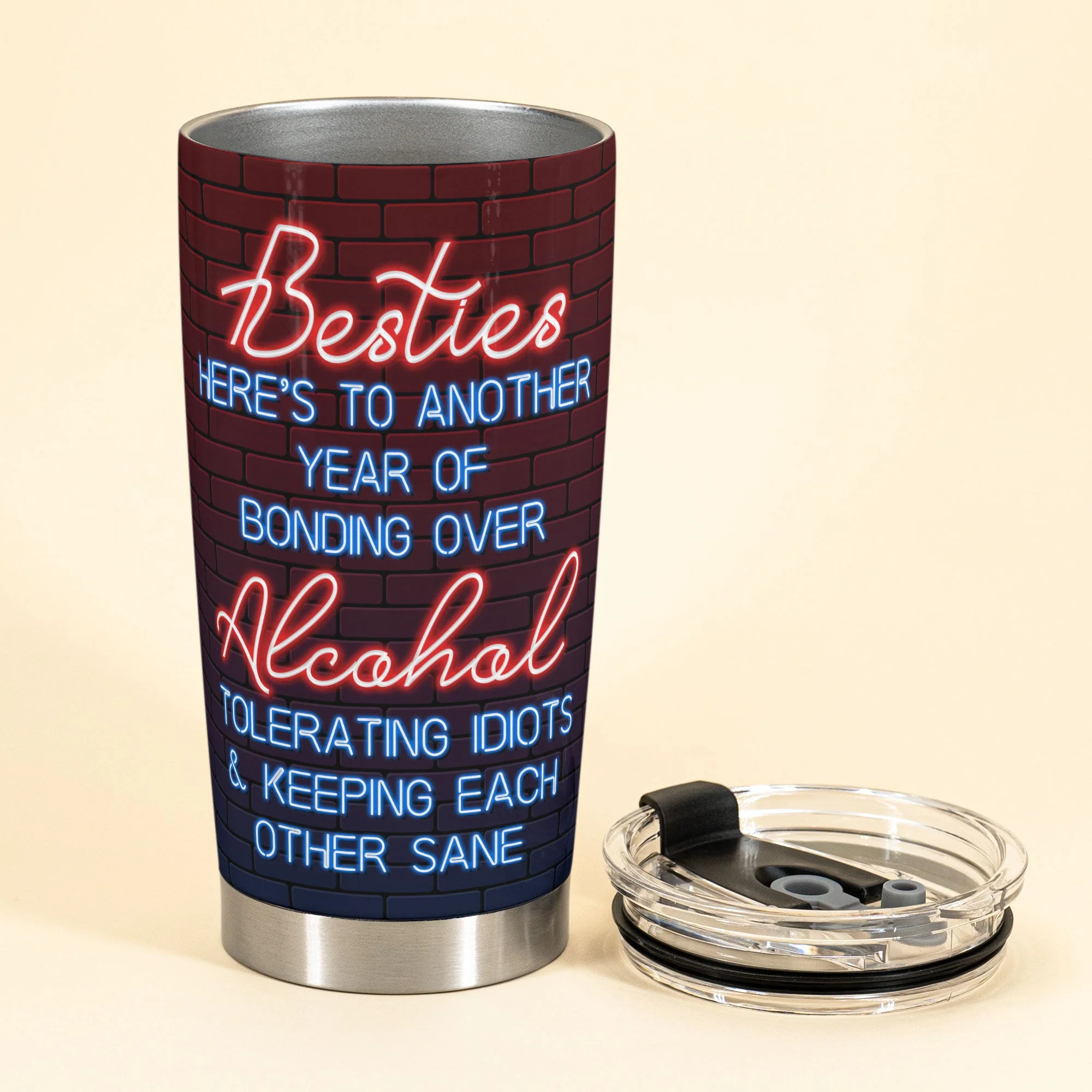 Another Year Of Bonding Over Alcohol - Personalized Tumbler Cup - Funny Birthday Friendship Gifts For Besties, BFF, Best Friends, Soul Sisters - Image 3