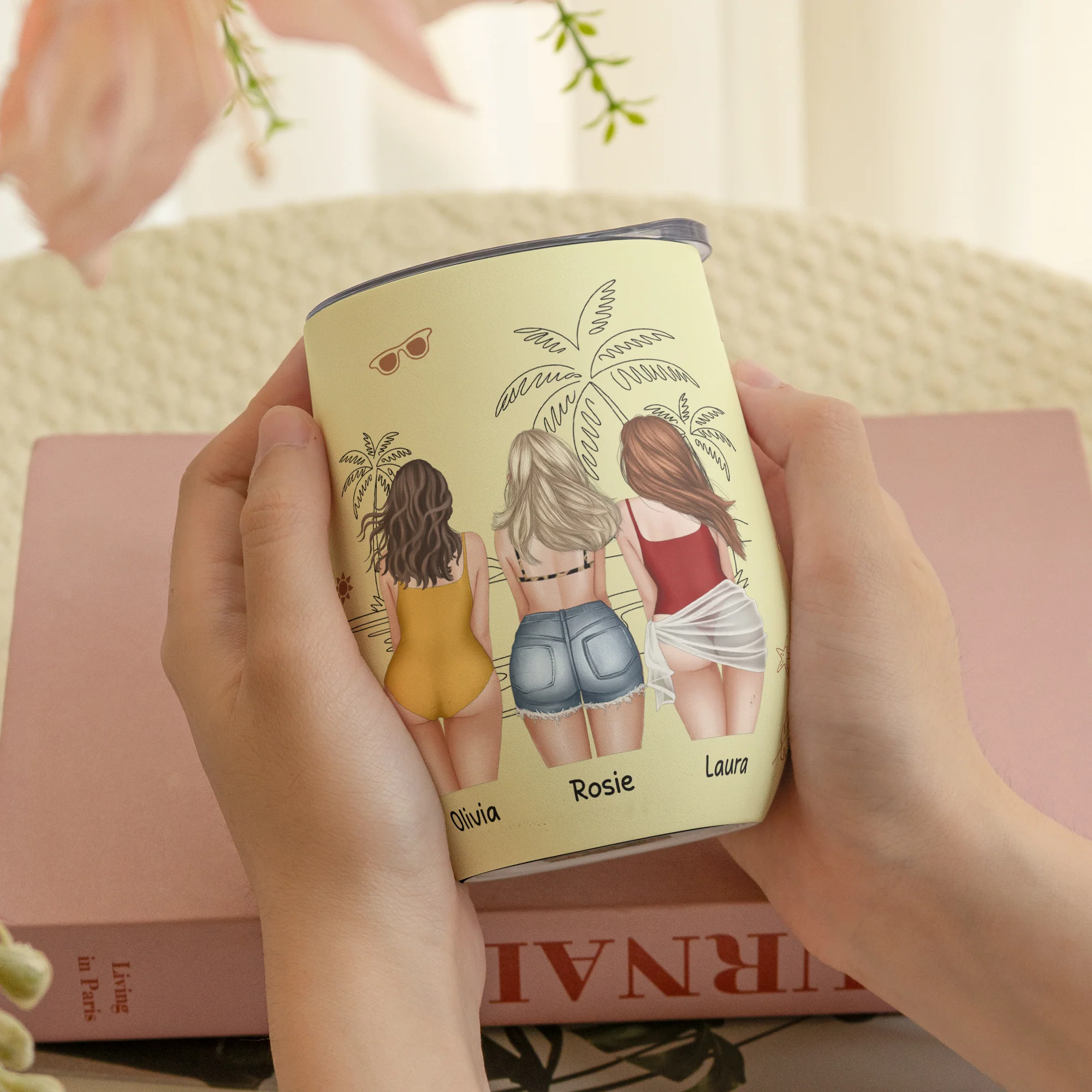 Are We Drunk Funny Big B*tt - Personalized Wine Tumbler - Image 4