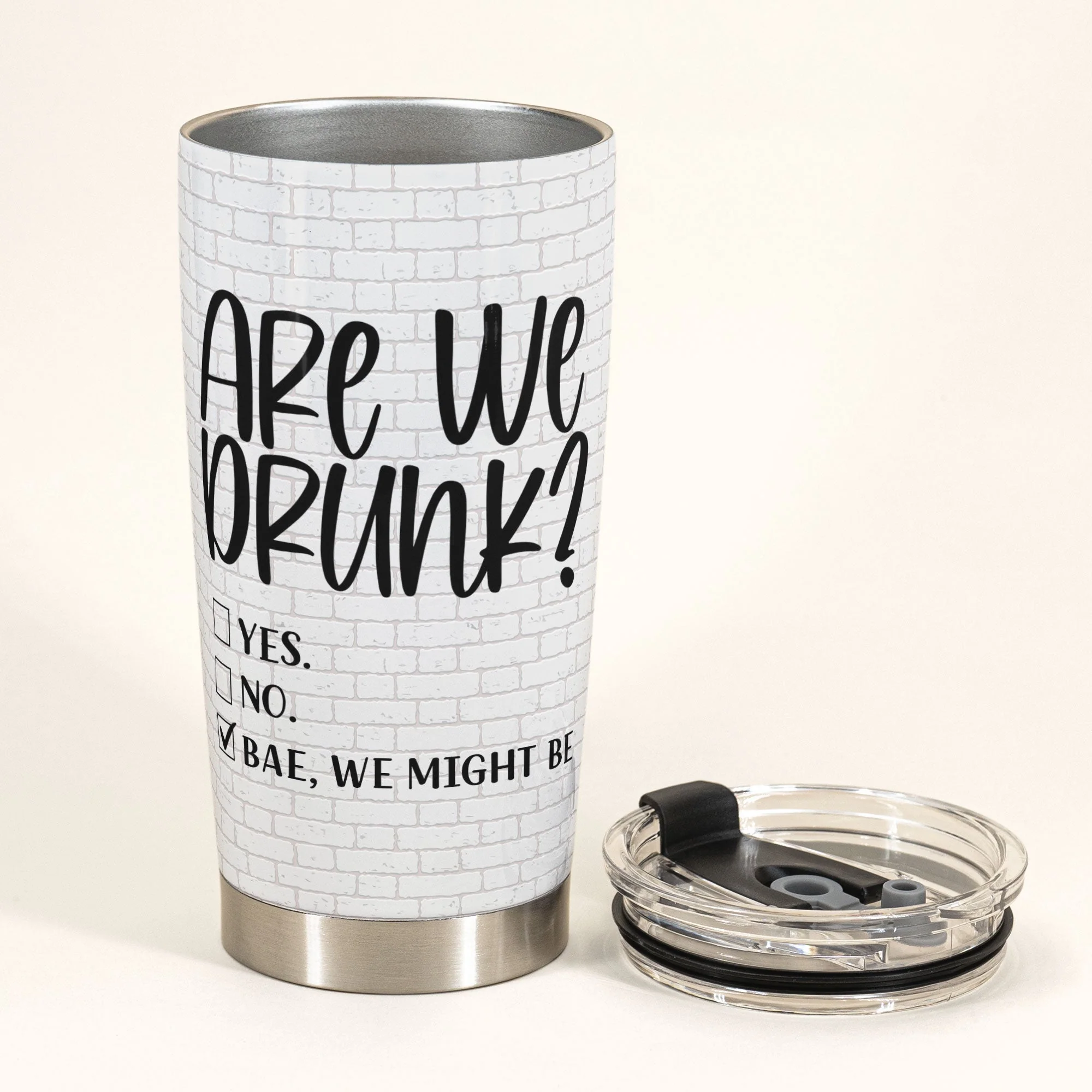 Are We Drunk? - Personalized Tumbler Cup - Image 3