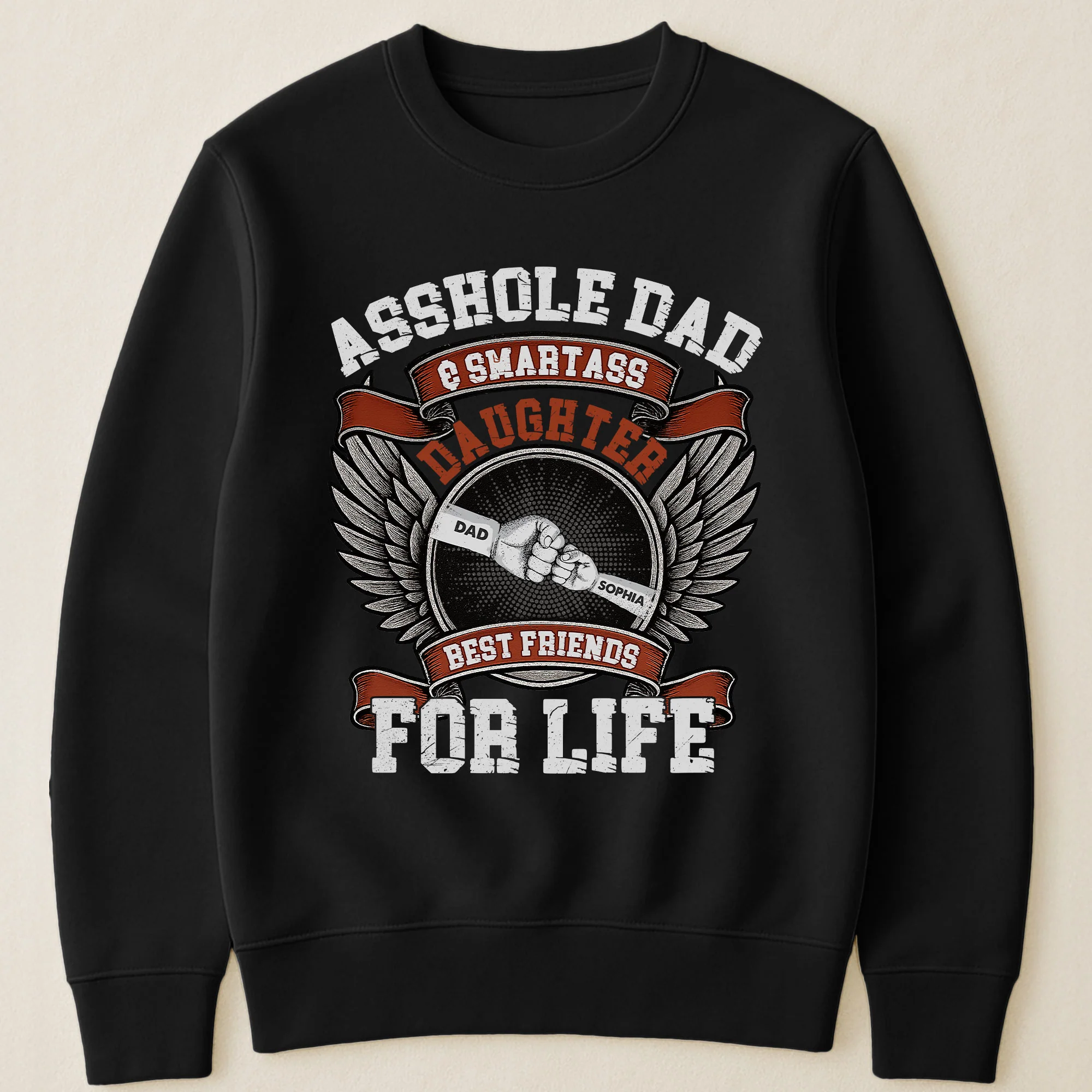Asshole Dad And Smartass Daughter - Personalized Shirt - Image 3