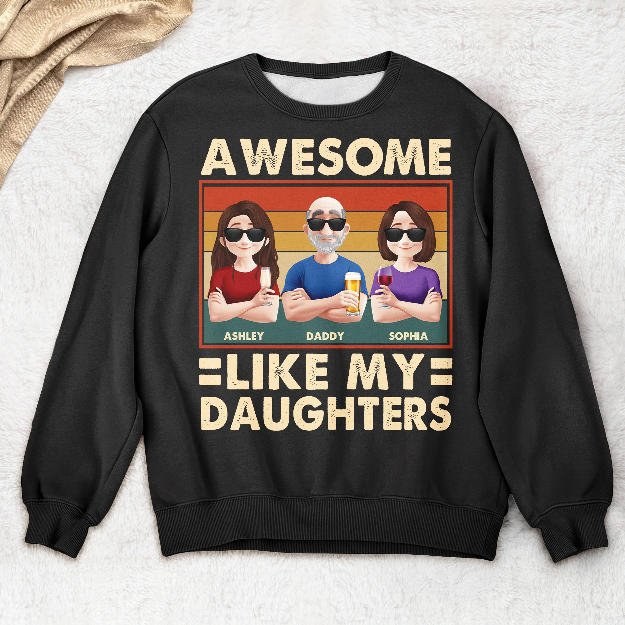 Awesome Like My Daughter - New Style - Personalized Shirt - Image 3