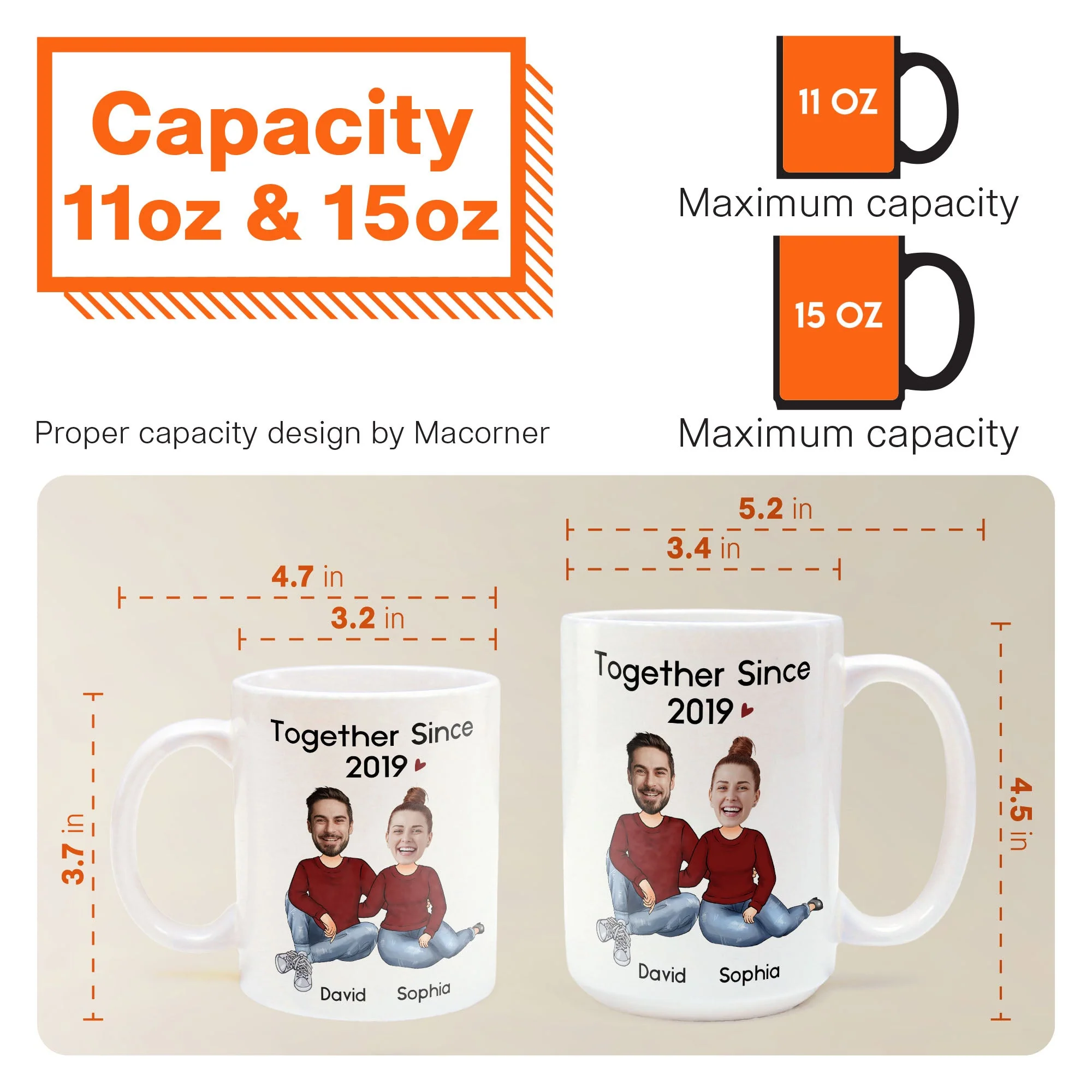 Babe Together Since - Personalized Mug - Image 6