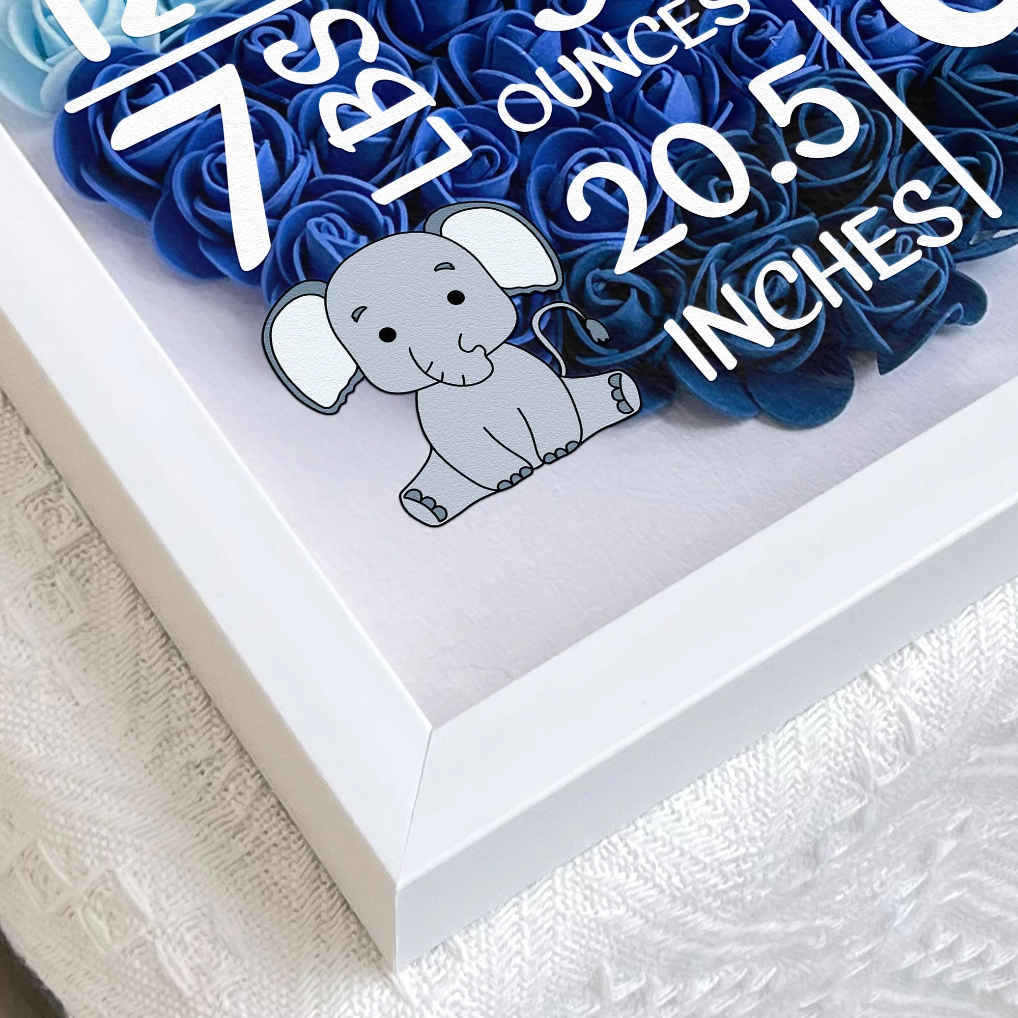 Baby Birth Stats - Personalized Flower Shadow Box - Image 7