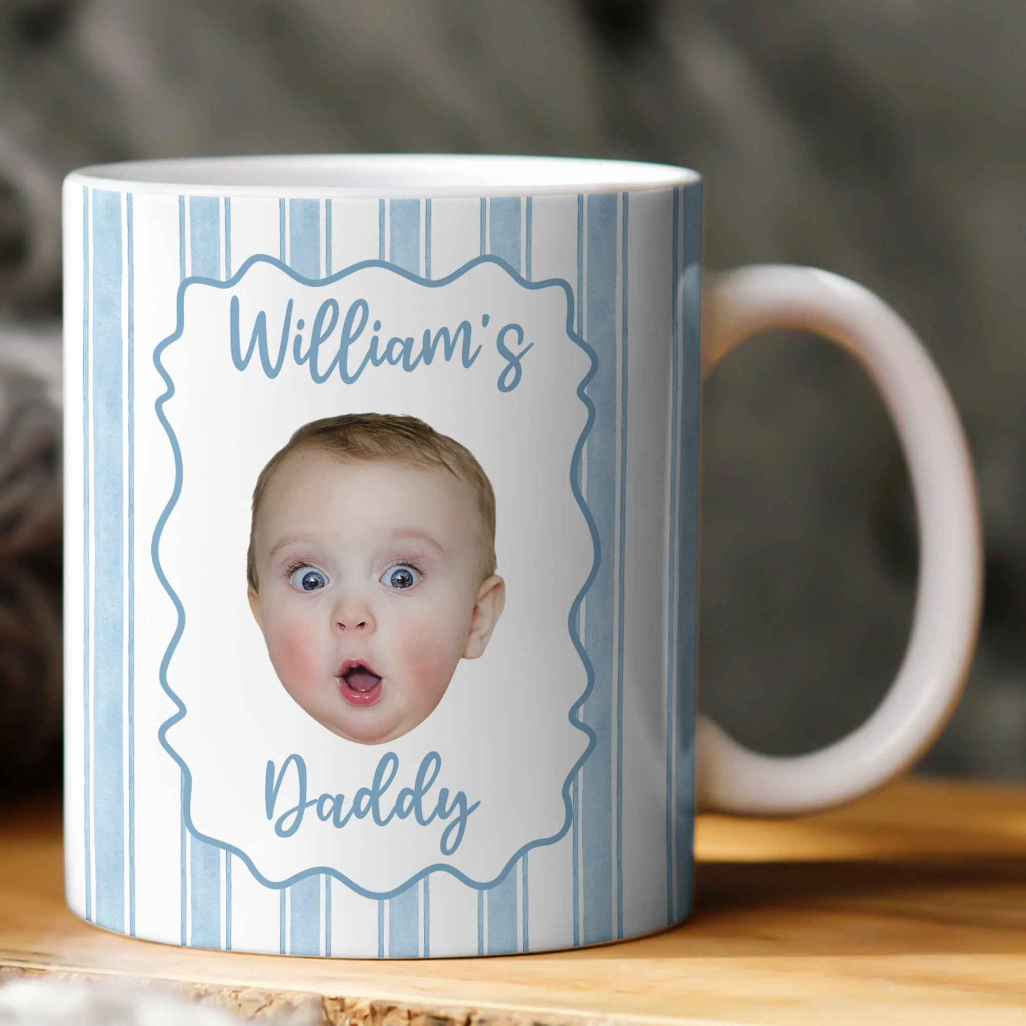 Baby Face Mug Father's Day Gift For New Dad, Husband - Personalized Mug - Image 2