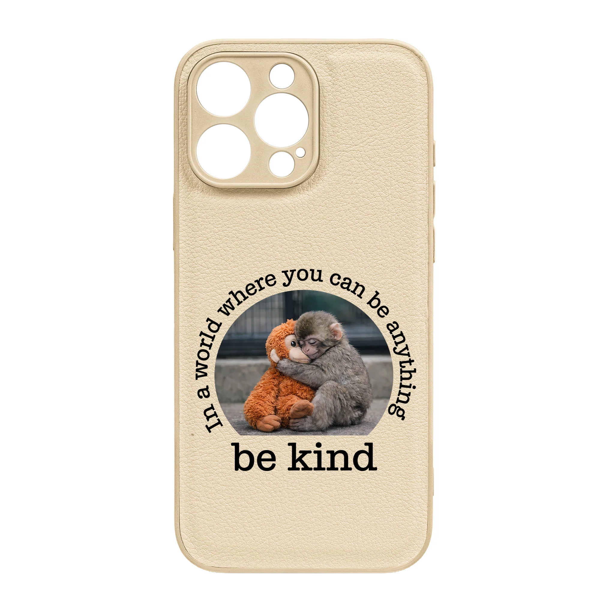 Baby Punch Monkey - Be Kind, Punch The Abandoned Baby Monkey Gift For Animal Lover - Leather Phone Case - Image 13