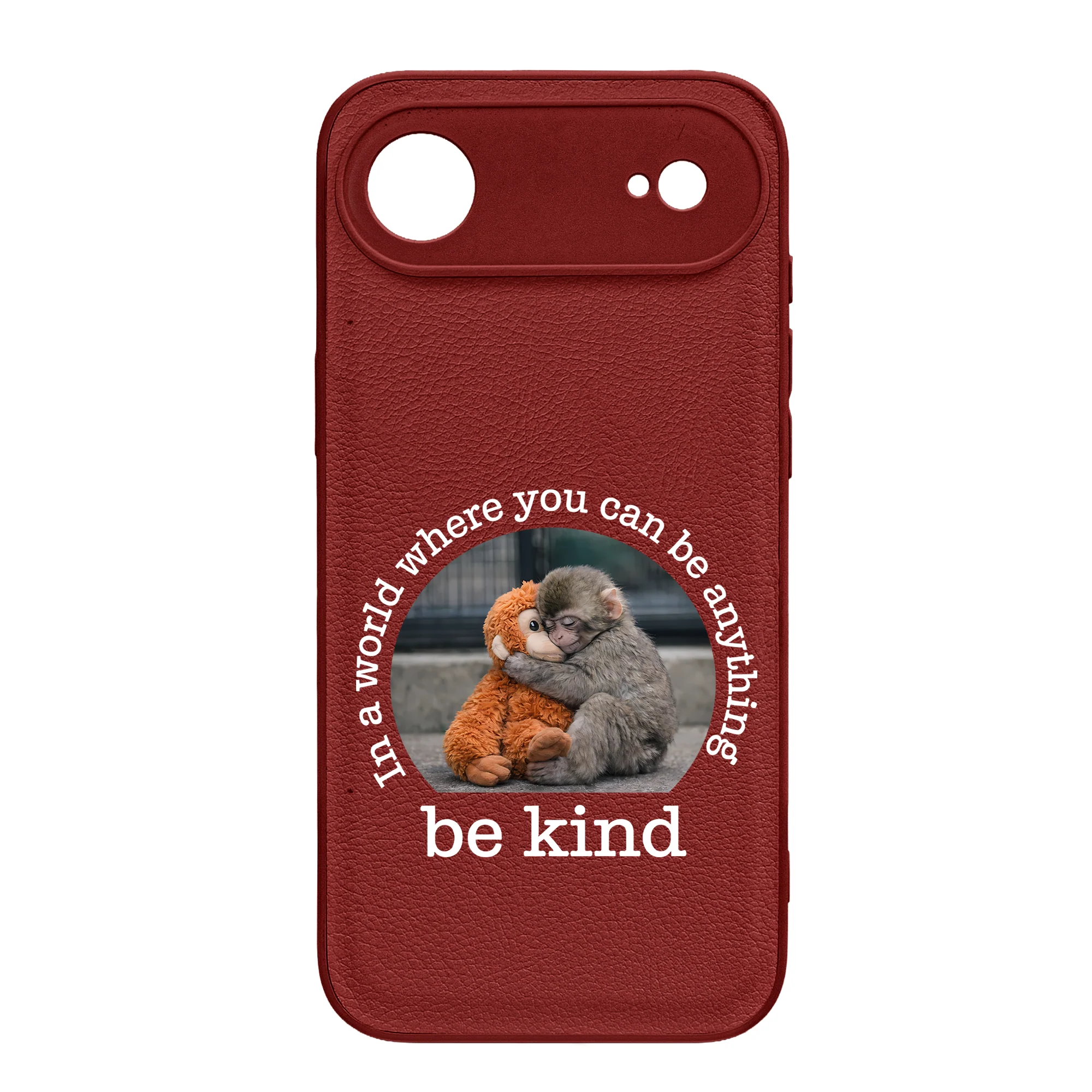Baby Punch Monkey - Be Kind, Punch The Abandoned Baby Monkey Gift For Animal Lover - Leather Phone Case - Image 51