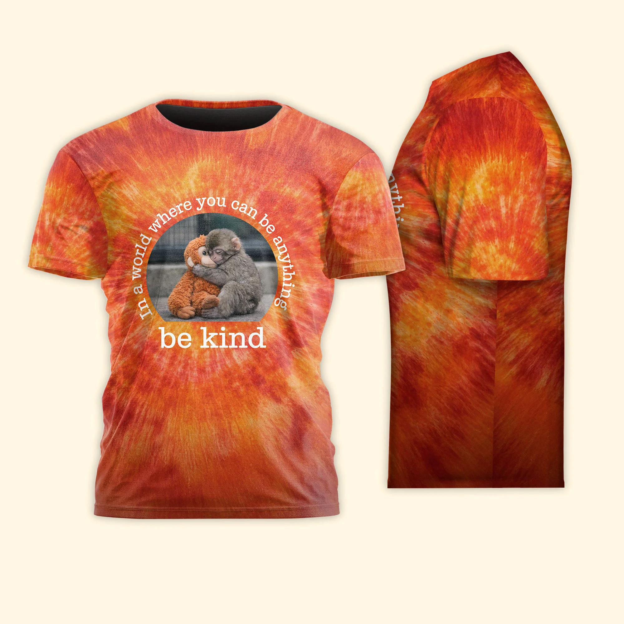 Baby Punch Monkey - Be Kind, Punch The Abandoned Baby Monkey Gift For Animal Lover - Shirt - Image 6