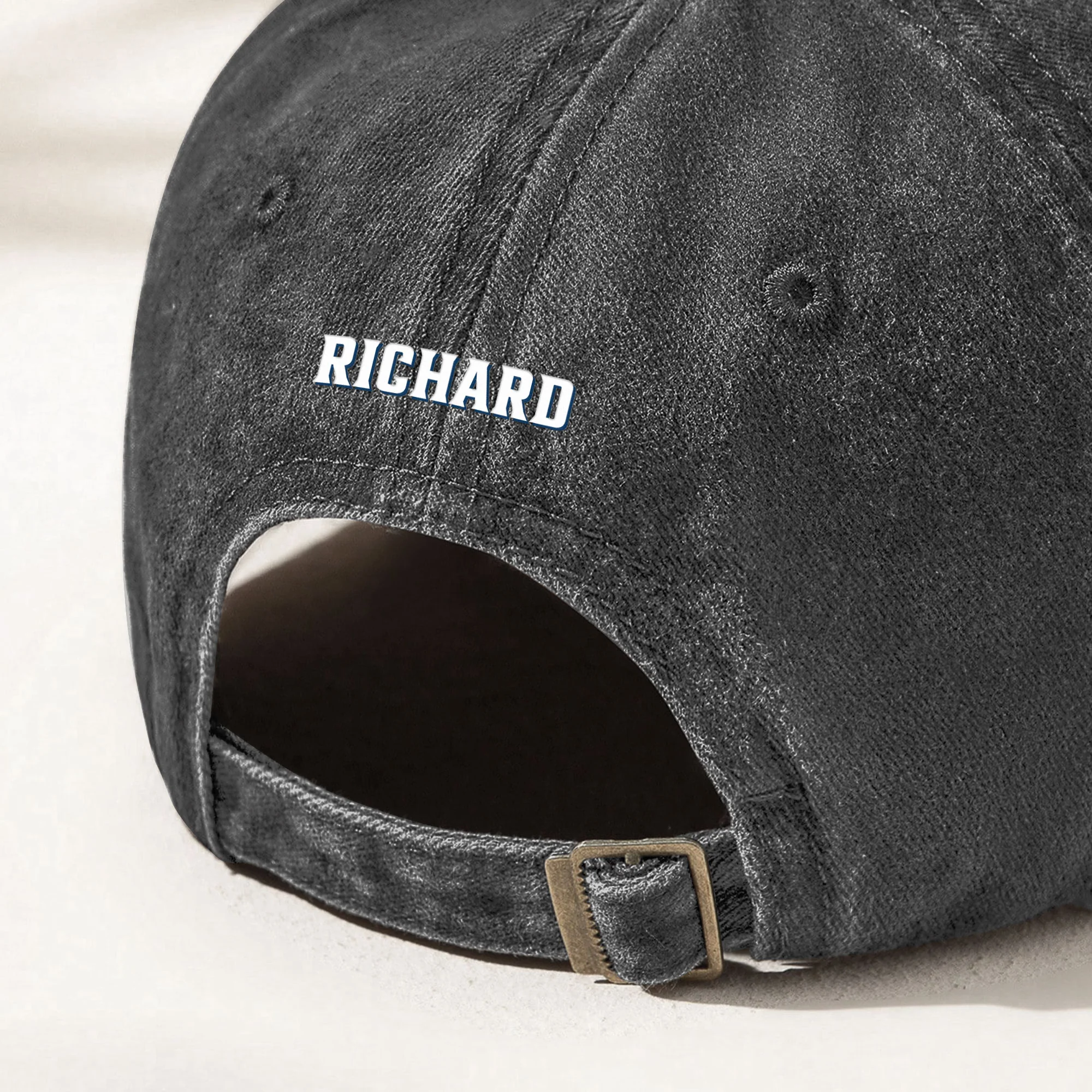 Bad Day To Be A Hot Dog - Personalized Distressed Denim Cap - Image 3