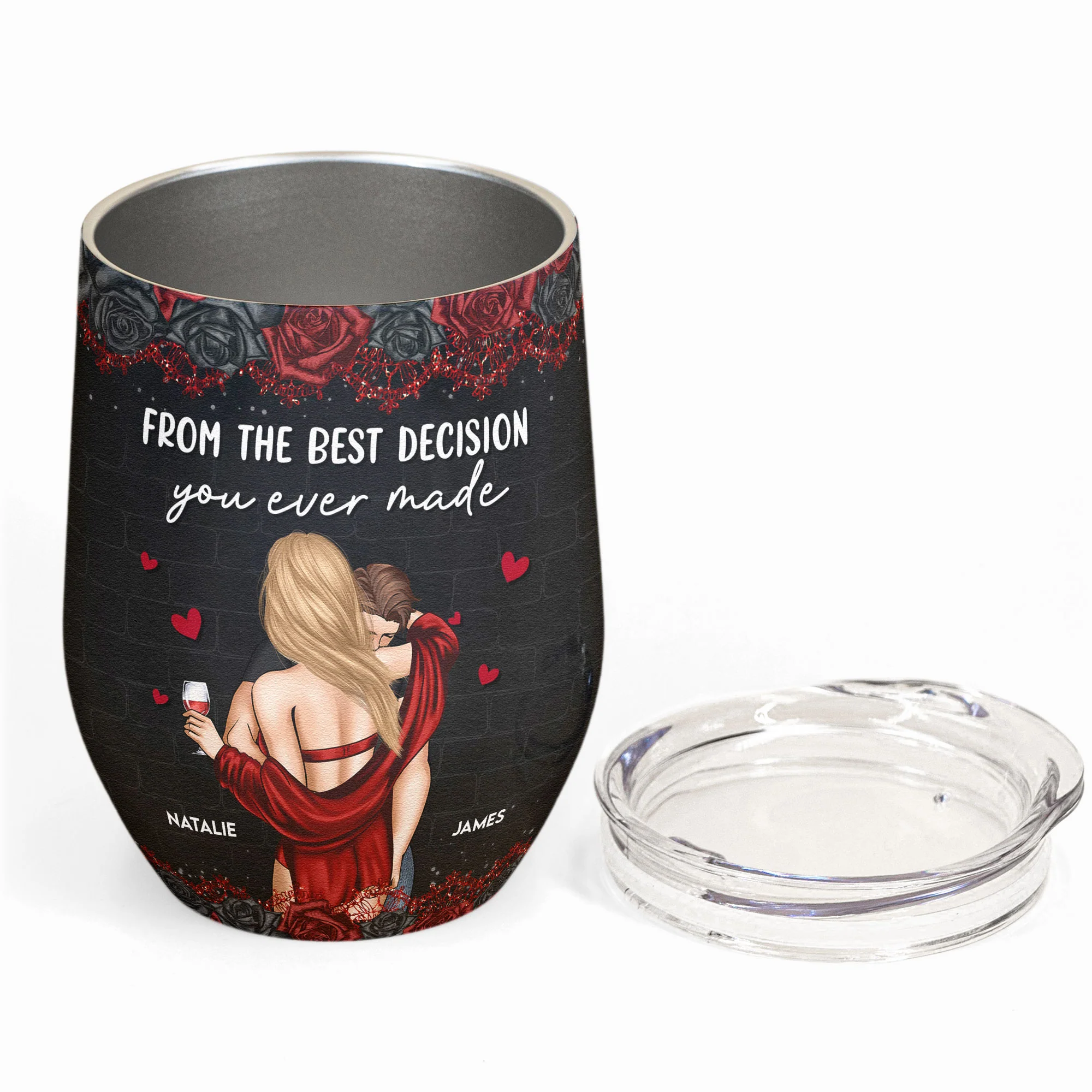 Bae I Love You - Personalized Wine Tumbler - Image 2