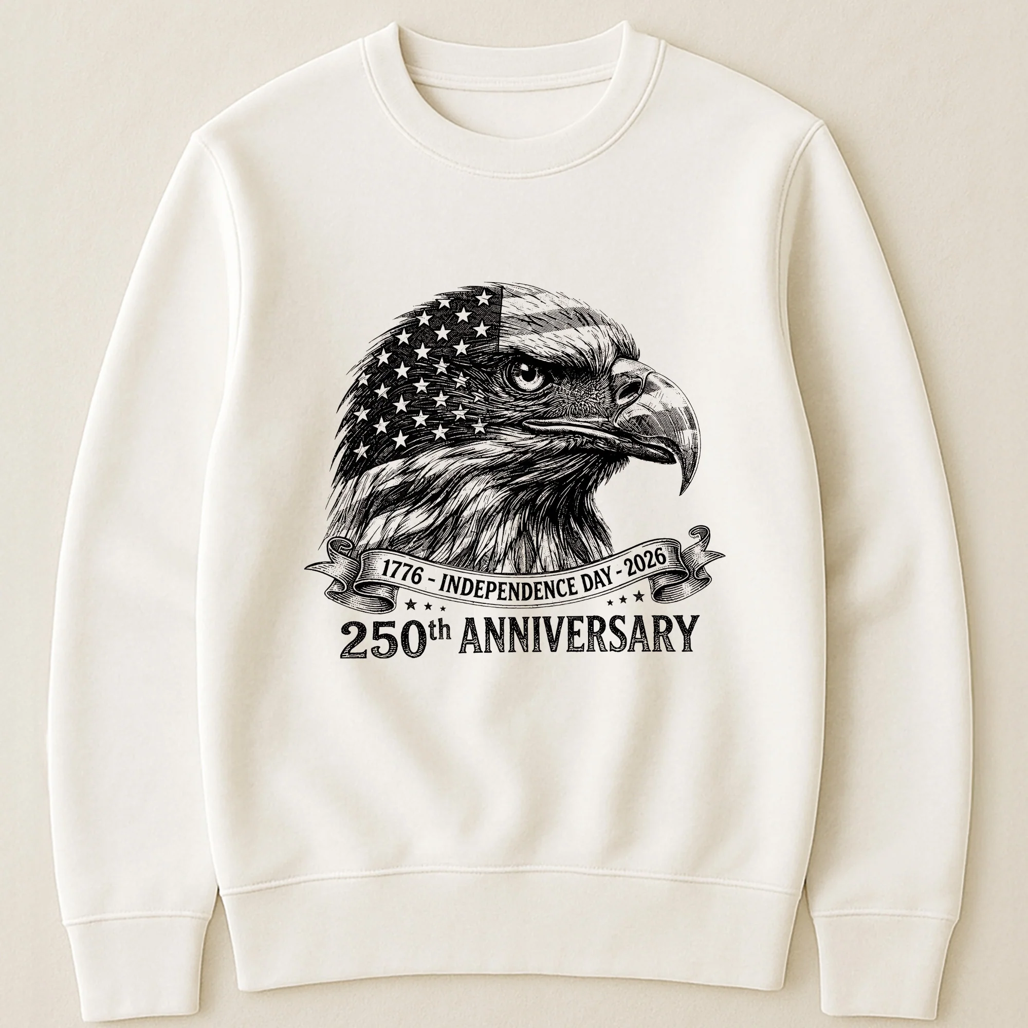 Bald Eagle Usa 250Th Anniversary Monochrome - Shirt - Image 23