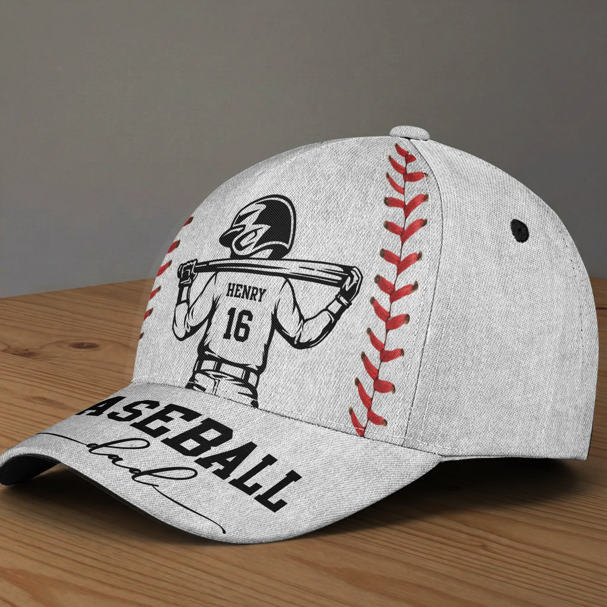 Baseball Mom, Dad - Personalized Cap - Image 2