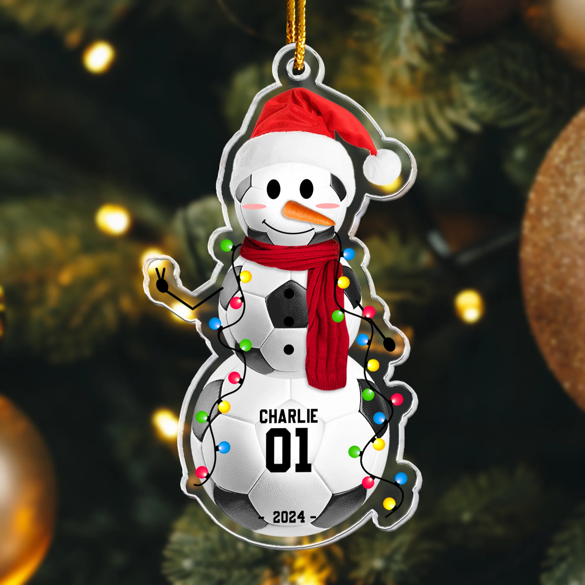 Baseball Snowman - Gifts For Players, Team, Boys - Personalized Acrylic Ornament - Image 7