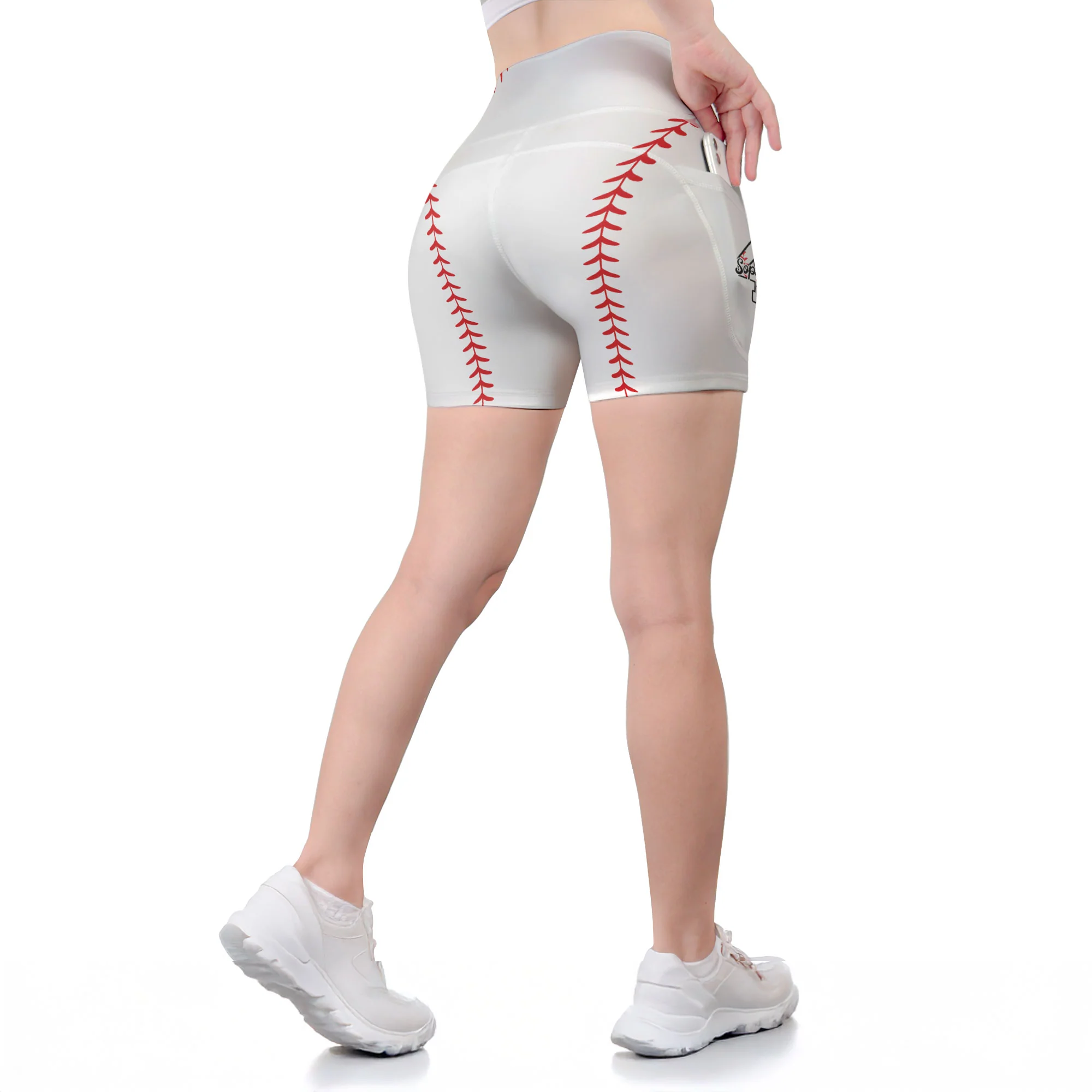 Baseball Softball Football Basketball Lover - Personalized Women's Workout Shorts - Image 5