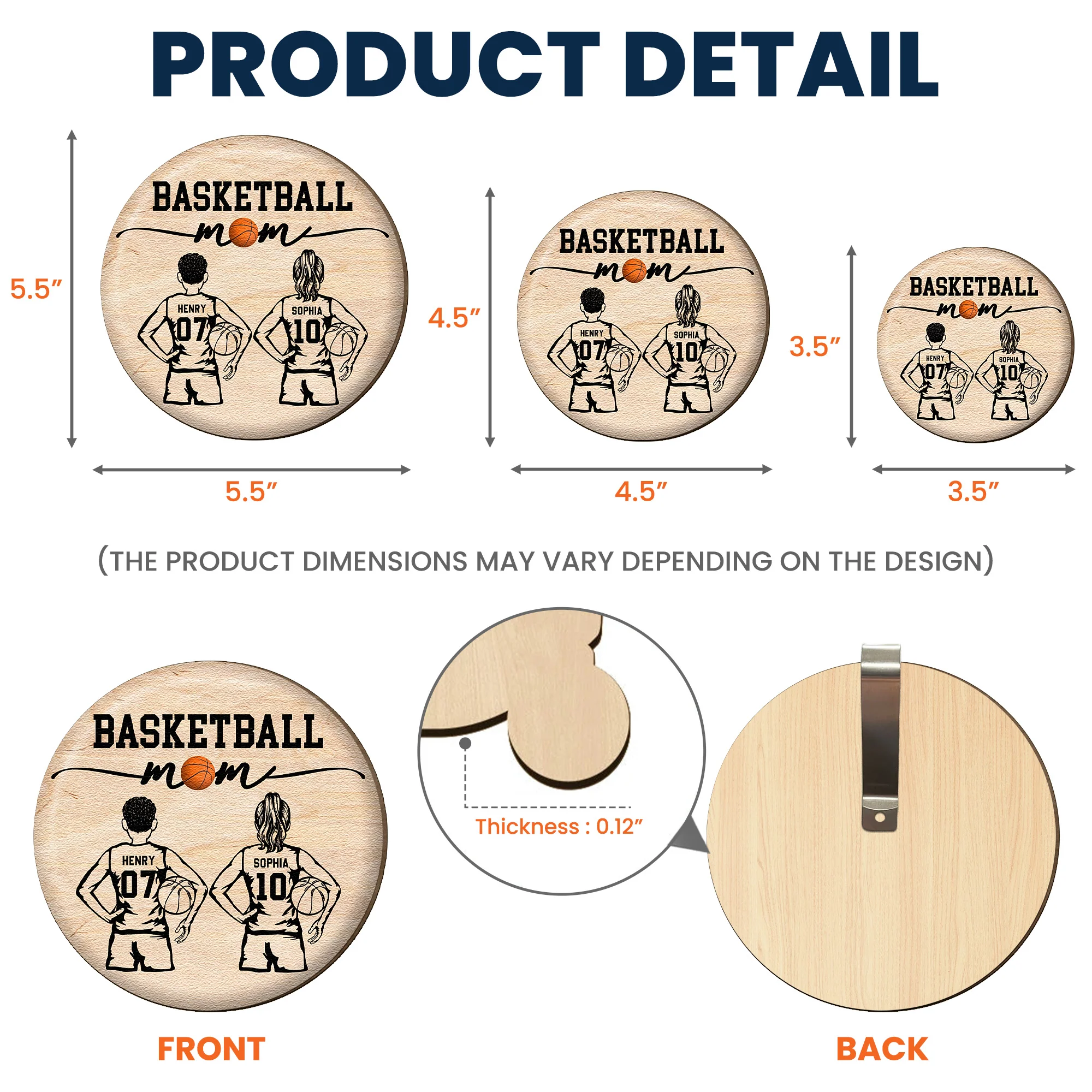 Basketball Mom That's My Kid - Personalized Car Visor Clip - Image 4